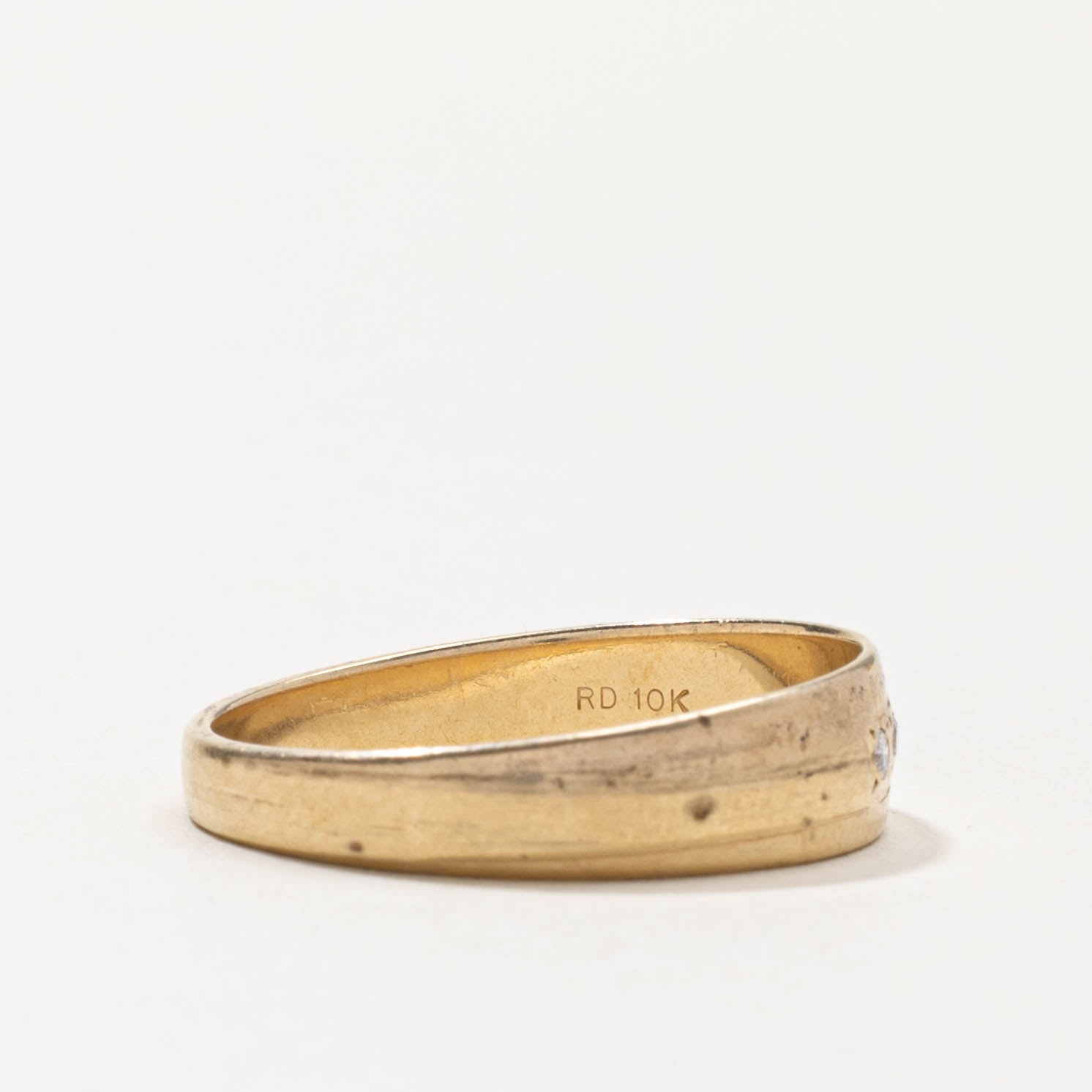 10k Three Stone Diamond Band | SZ 9