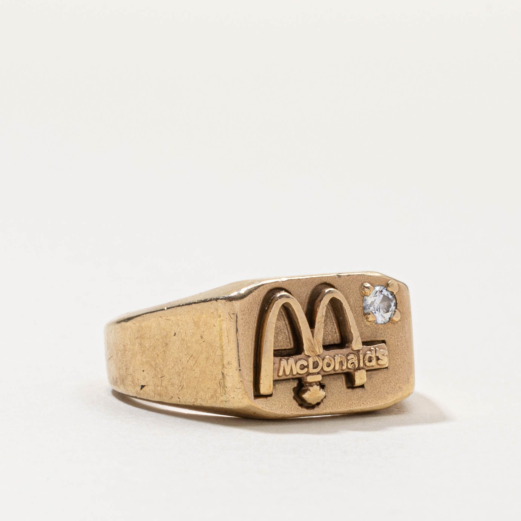 10k Diamond McDonald's Signet Ring | SZ 9.75