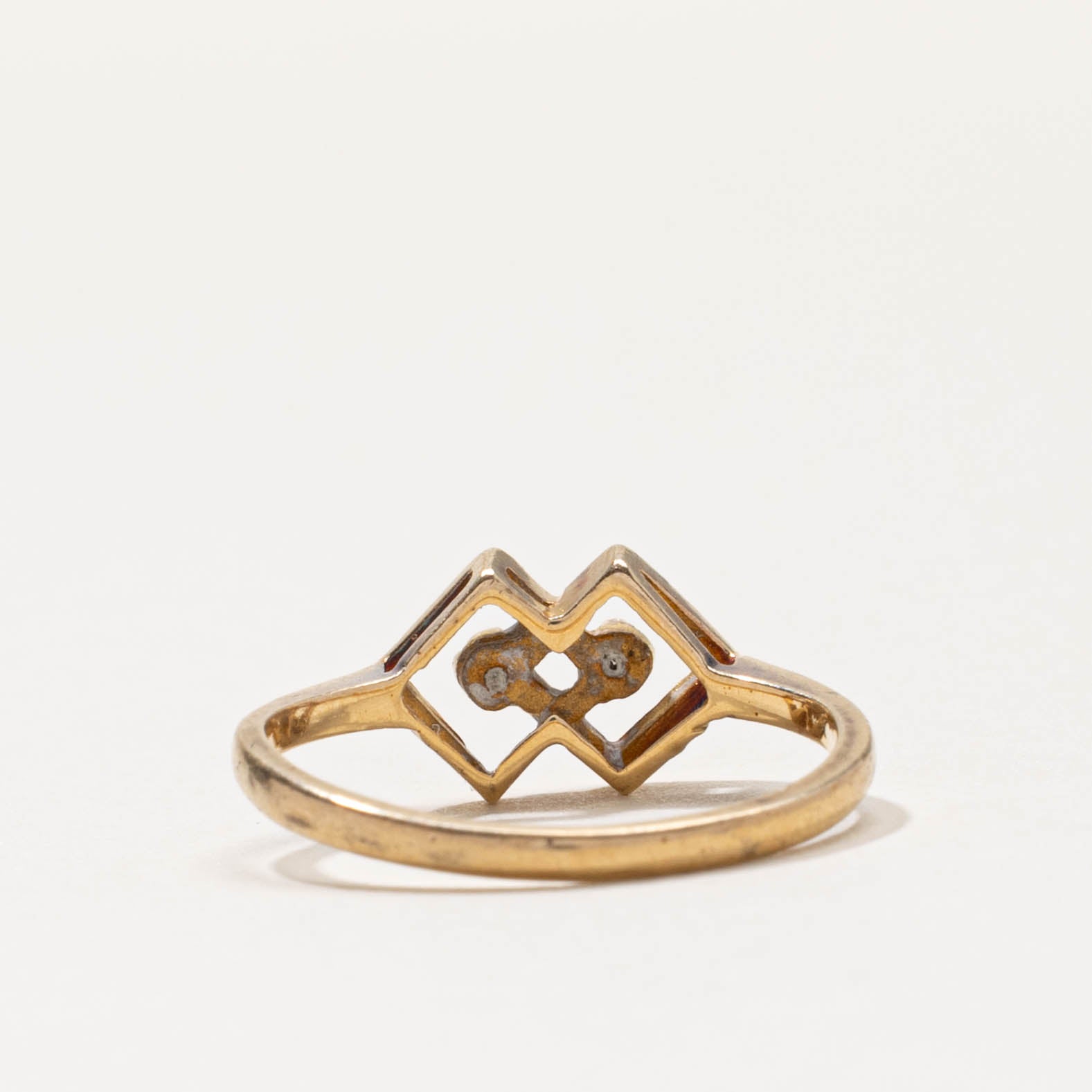 10k Two Stone Diamond Geometric Ring | SZ 6.25