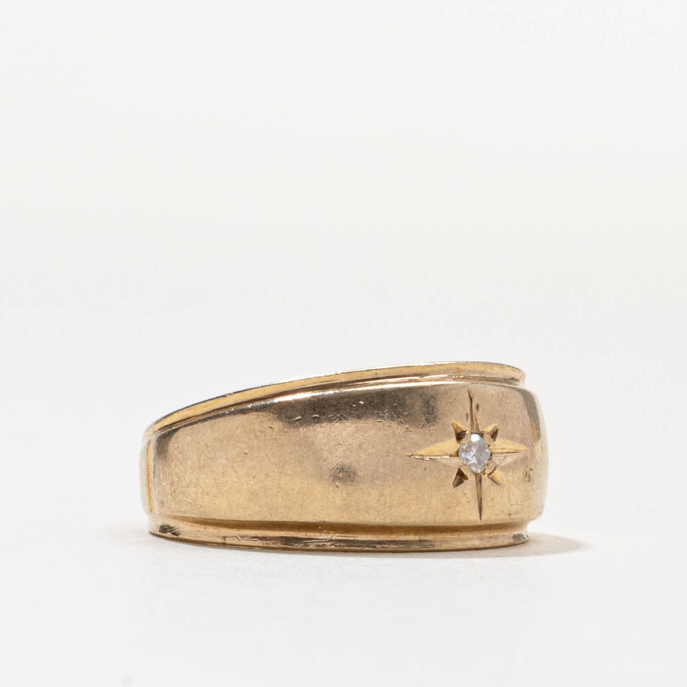10k Star Set Diamond Ring | SZ 6