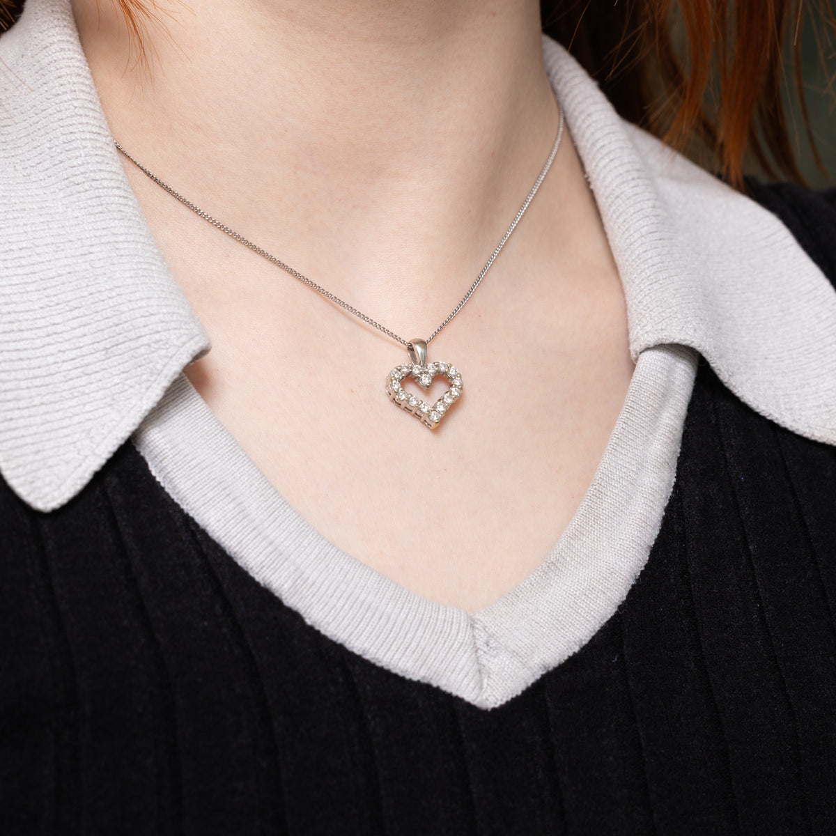 18k Diamond Heart Pendant | 0.90ctw