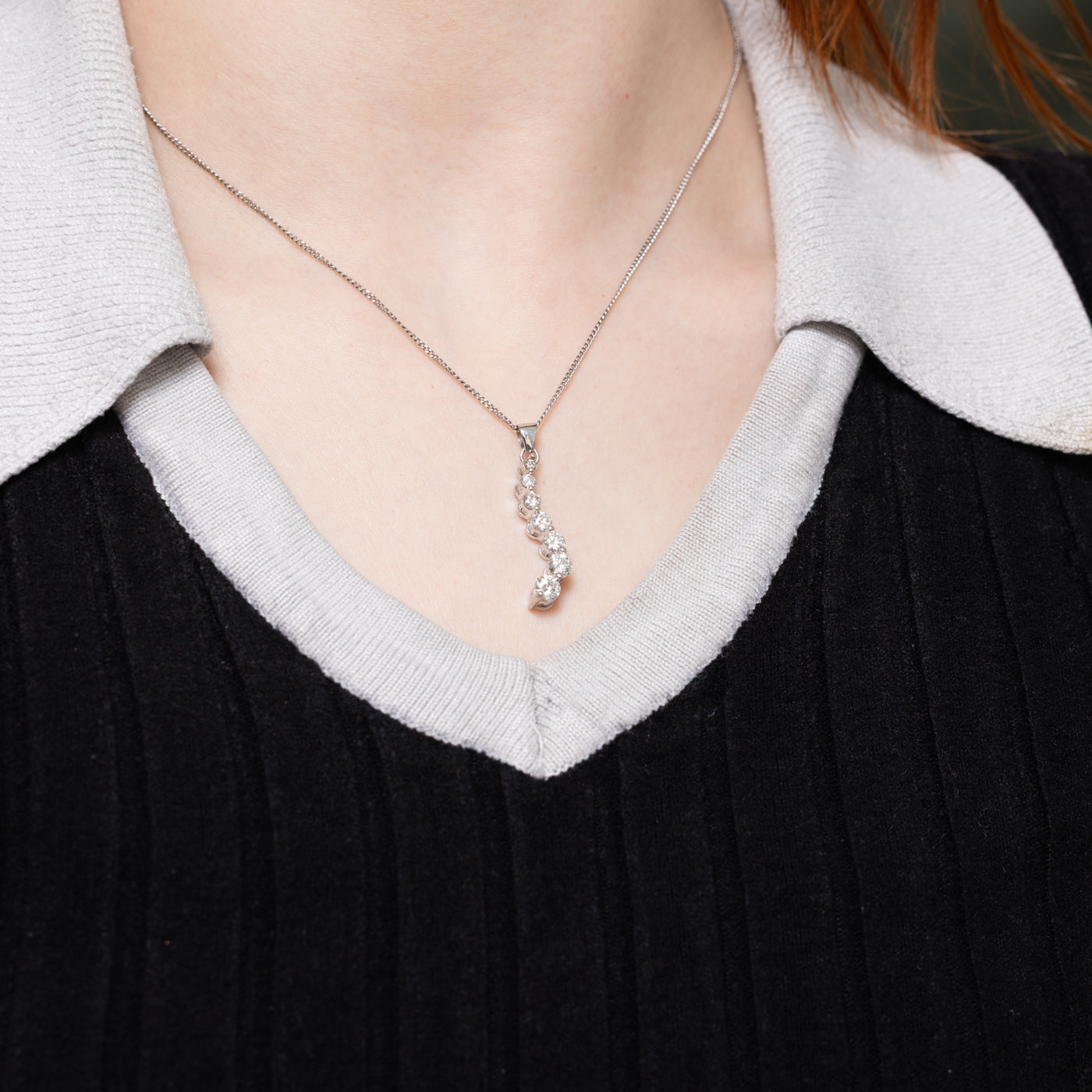 14k Diamond Journey Pendant | 1.31ctw