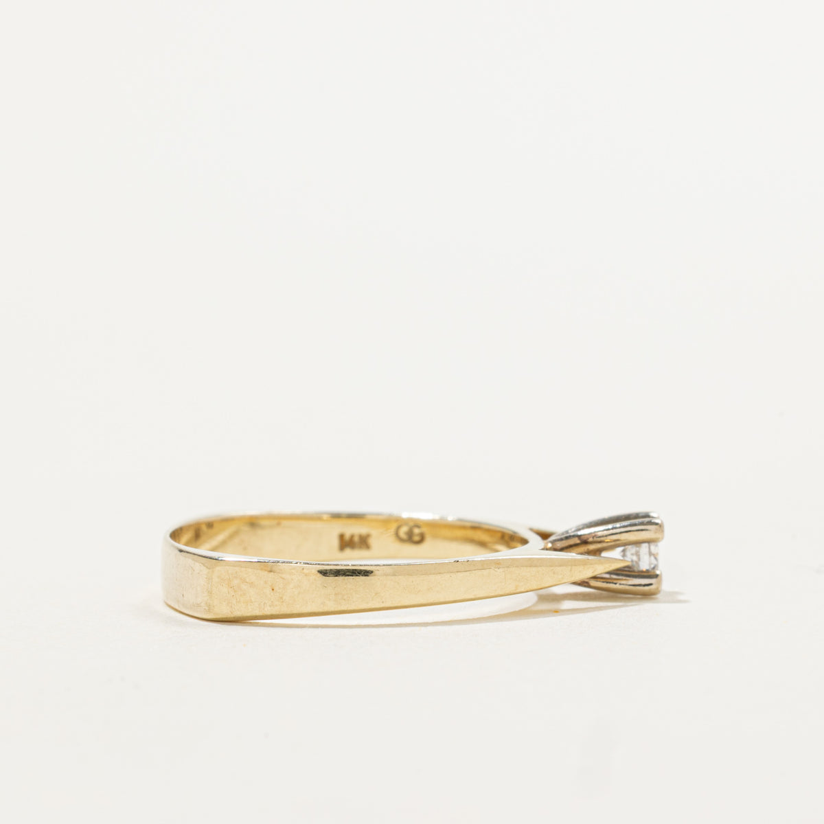 14k High Set Diamond Petite Ring | 0.08ct | SZ 6