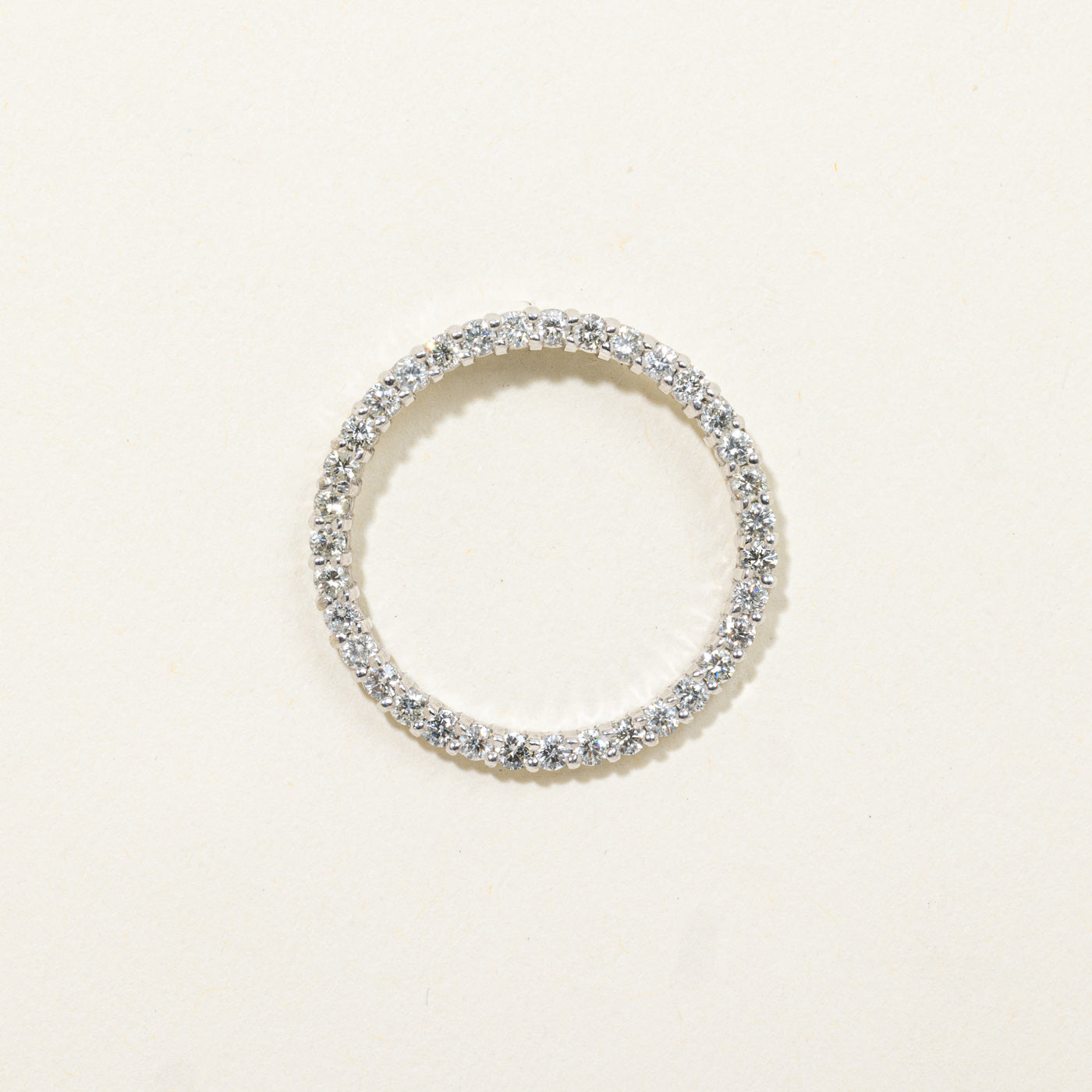 14k Diamond Circle Pendant | 0.80ctw