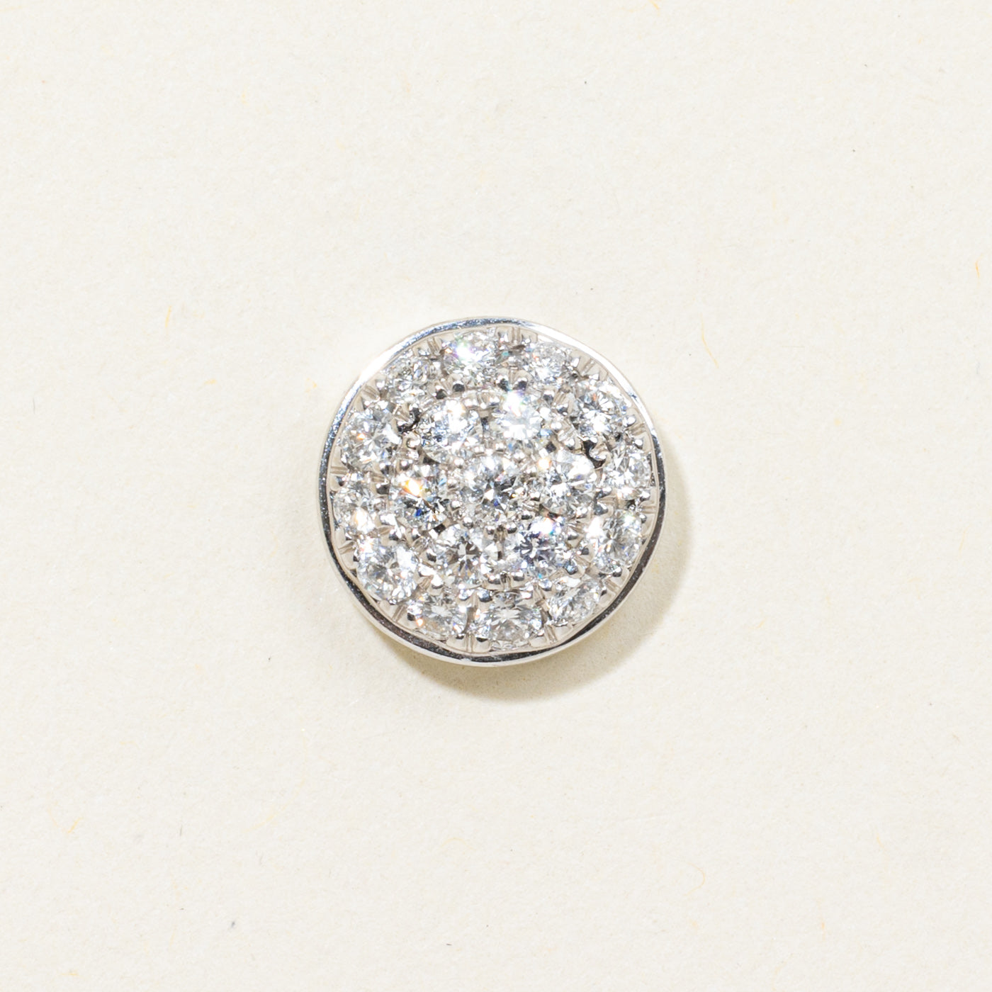 14k Diamond Circle Cluster Pendant | 0.32ctw