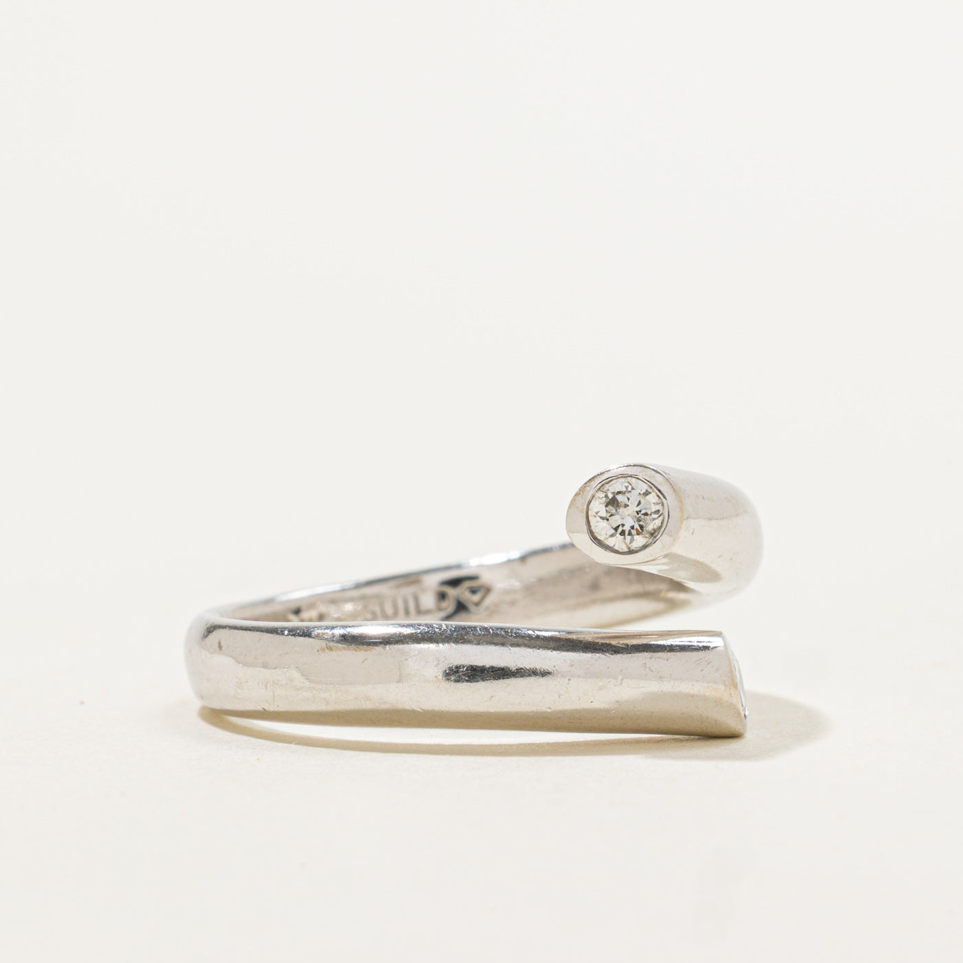 14k Two Stone Diamond Bypass Ring | 0.15ctw | SZ 6.75