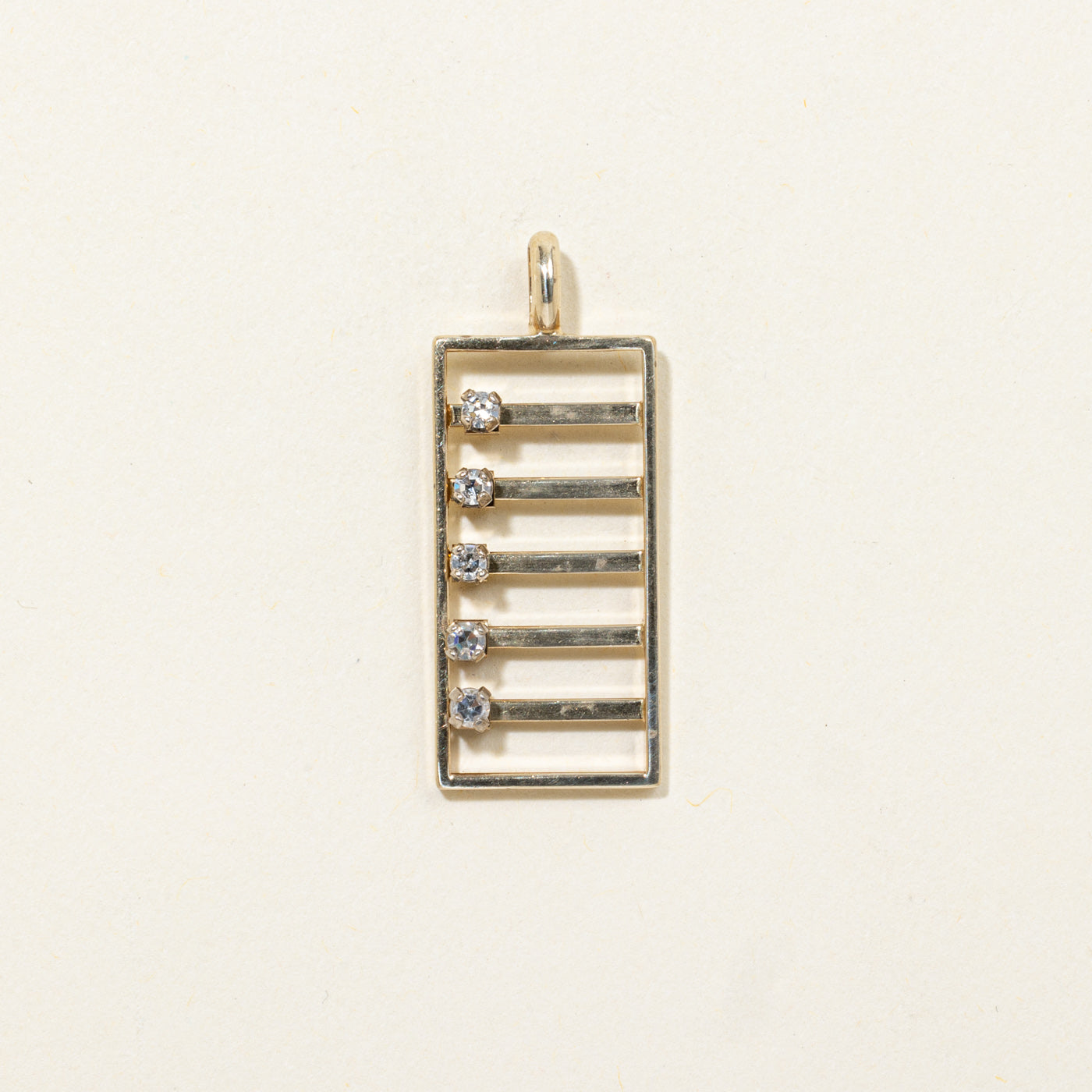 10k Diamond Abacus Charm | 0.10ctw