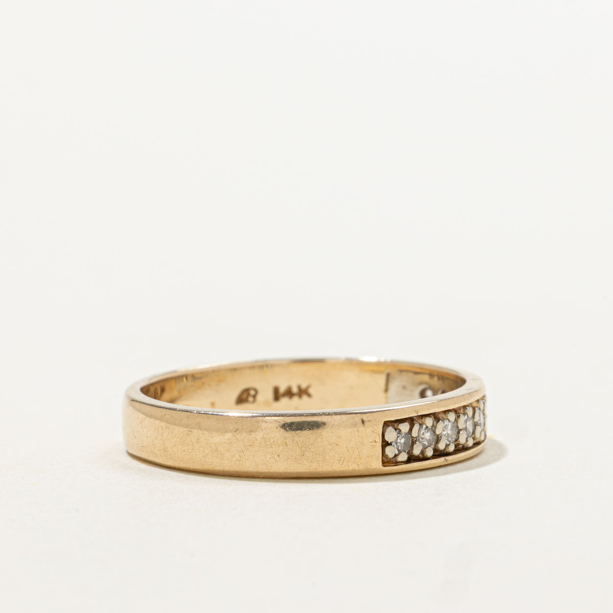 14k Semi Eternity Diamond Band | 0.08ctw | 3.70mm | SZ 7