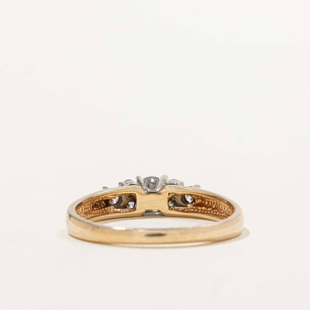 14k Yellow Gold Diamond Cluster Accented Ring | 0.47ctw | SZ 9.5