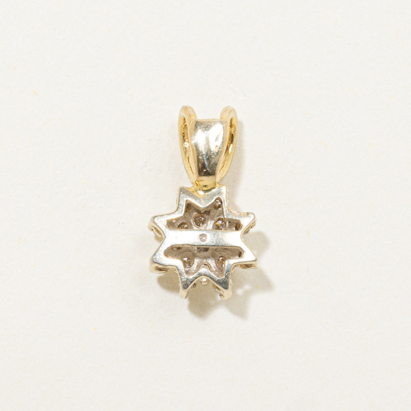 18k Diamond Petal Cluster Pendant | 0.16ctw