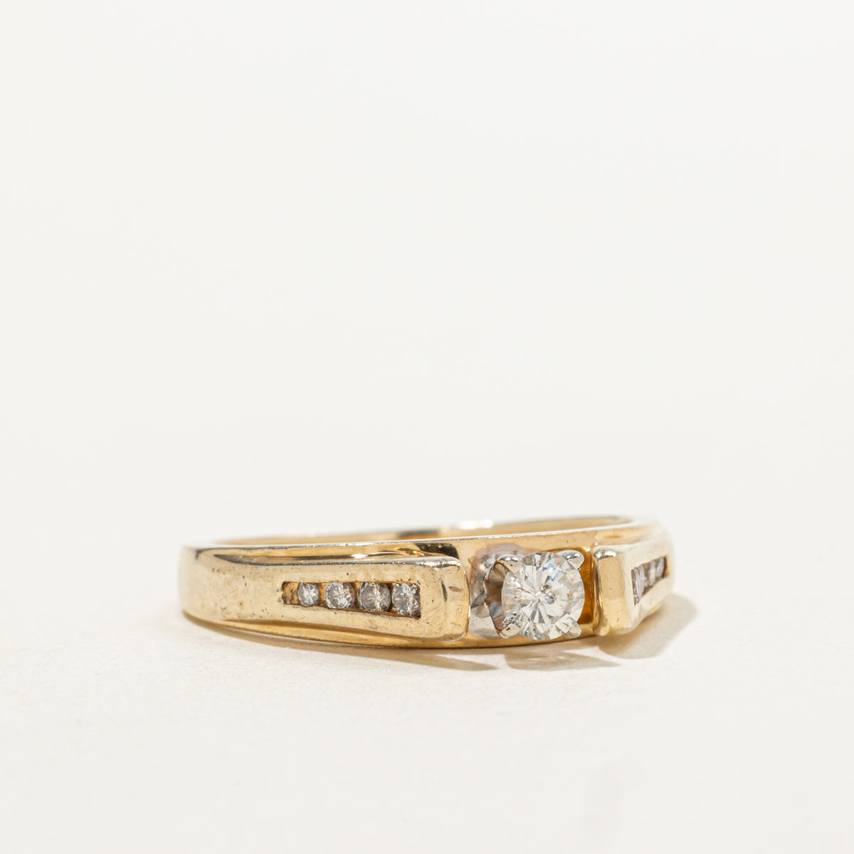 14k Diamond Channel Set Accented Ring | 0.20ctw | SZ 6.75