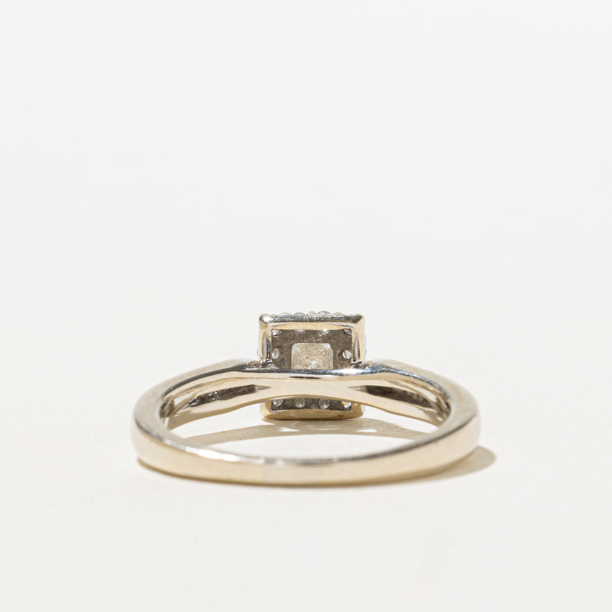 14k Princess Cut Diamond Halo Engagement Ring | 0.48ctw | SZ 6.25