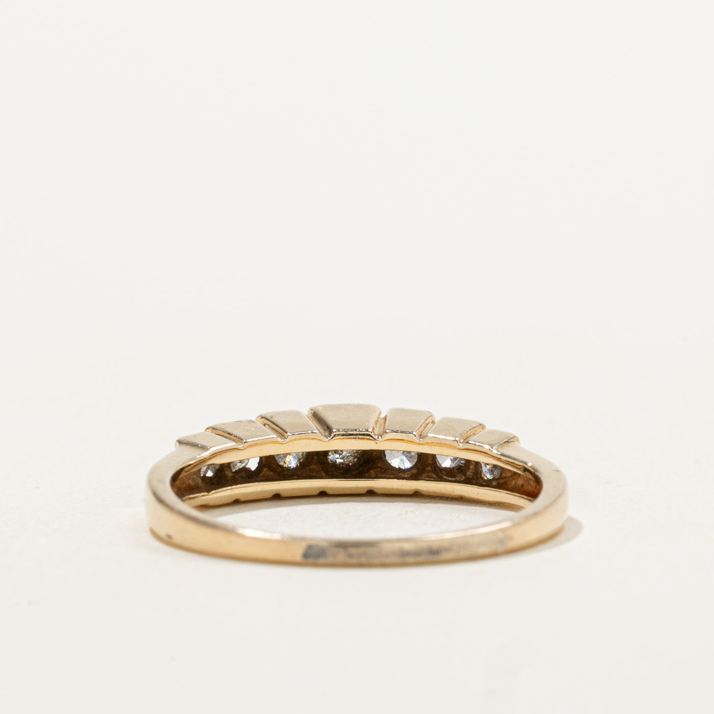 14k Semi Eternity Graduated Diamond Band | 0.20ctw | 1.30mm | SZ 5.5