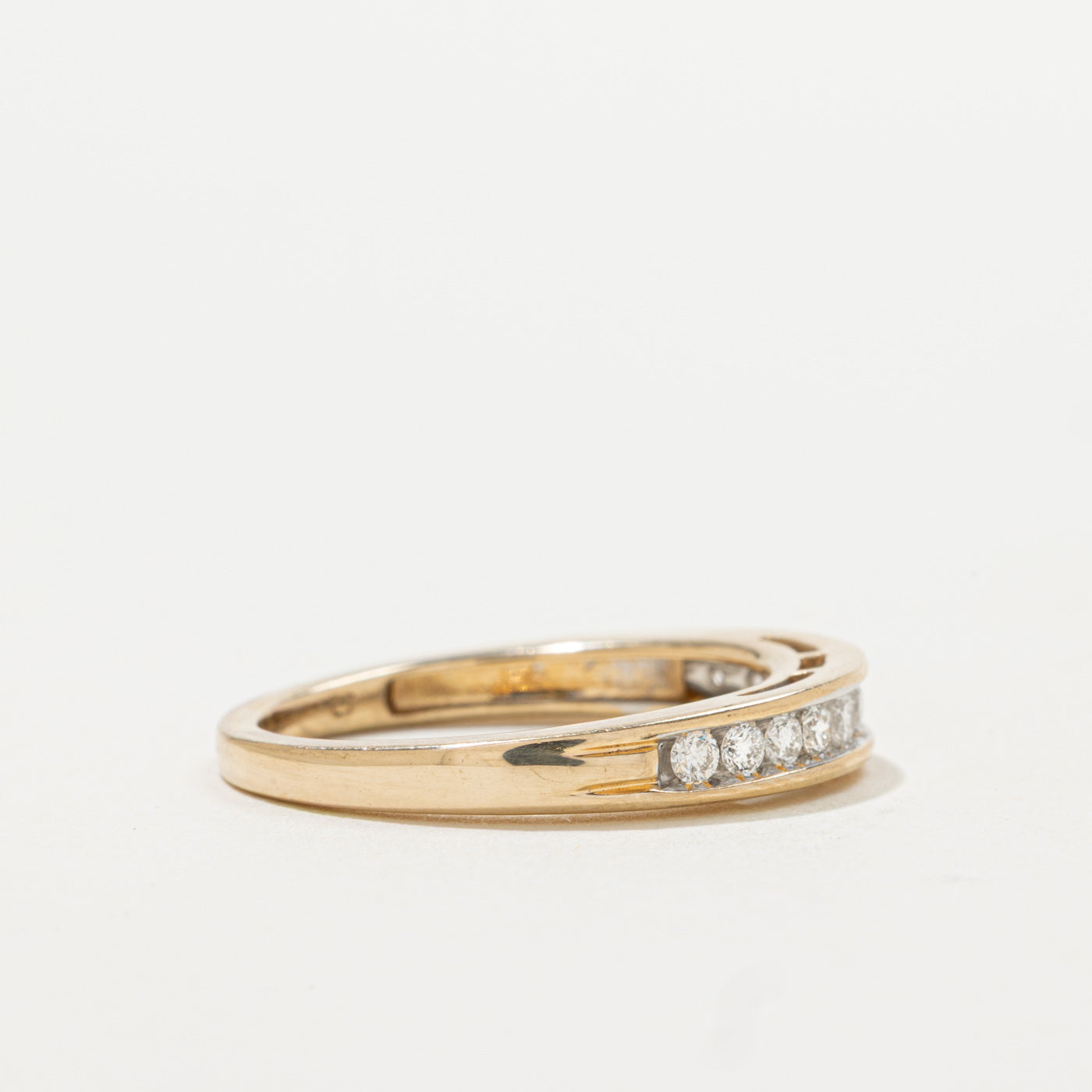 14k Semi Eternity Channel Set Diamond Band | 1.06ctw | 3.80mm | SZ 6.75