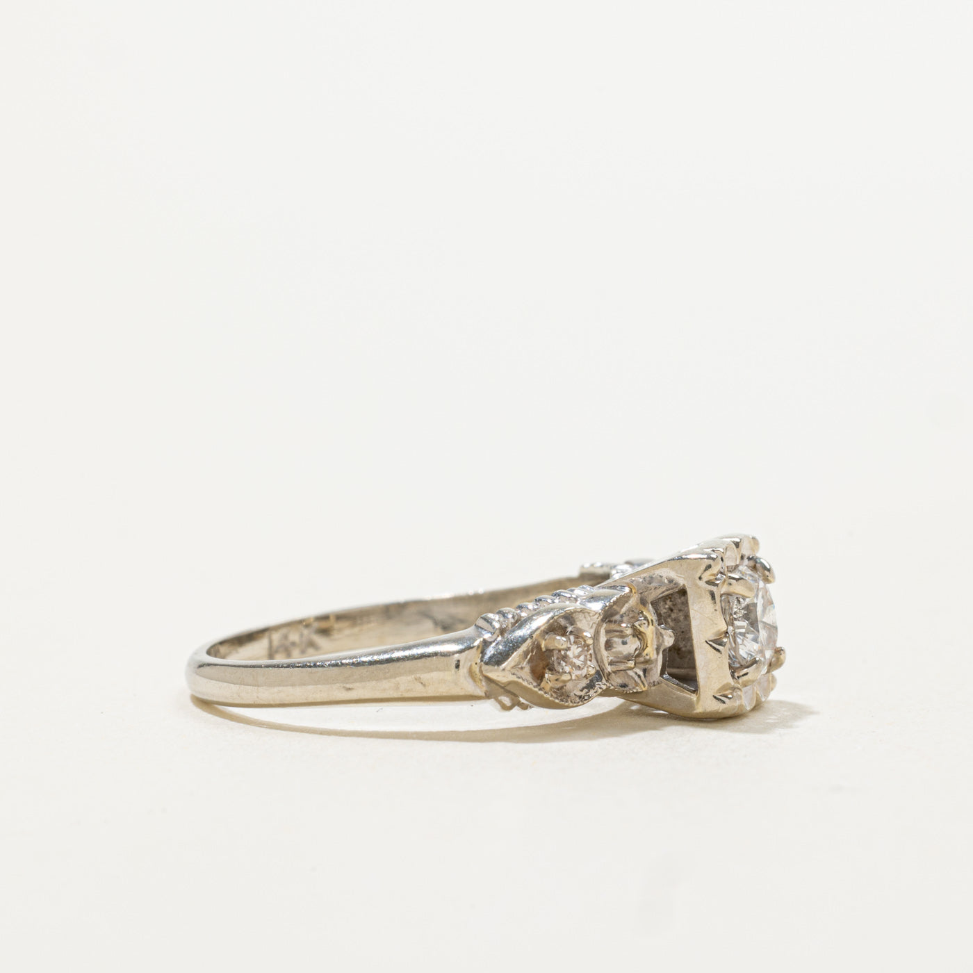 14k Illusion Set Diamond Ornate Ring | 0.41ctw | SZ 6.5