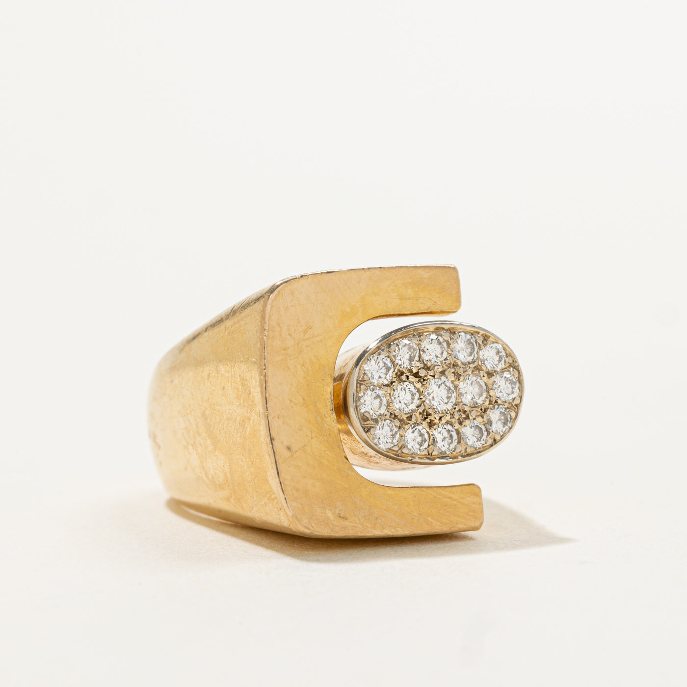 18k Pave Set Diamond Cluster Geometric Cocktail Ring | 0.24ctw | SZ 4.25
