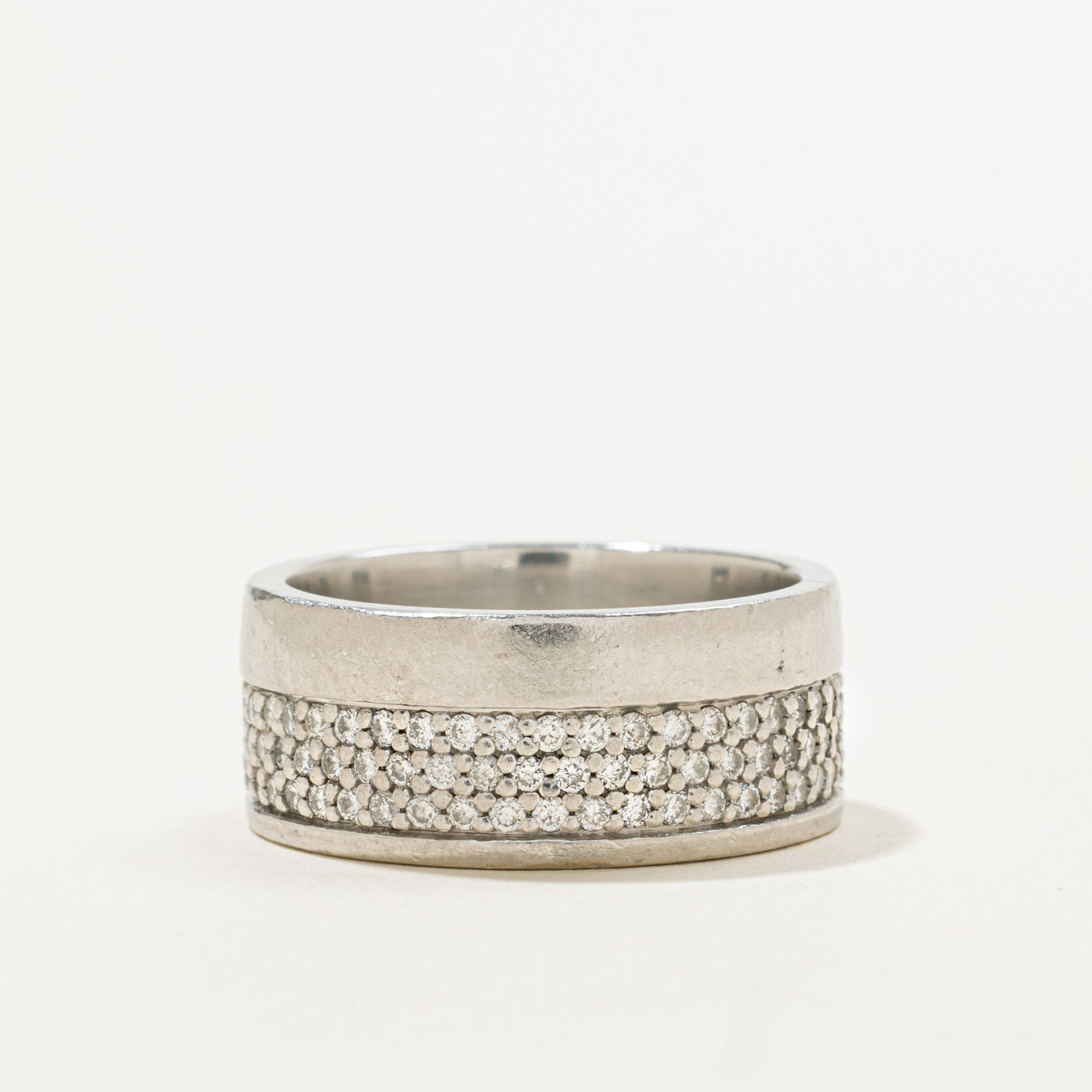 950 Platinum Multi Row Eternity Diamond Band | 0.55ctw | 10.00mm | SZ 10.75