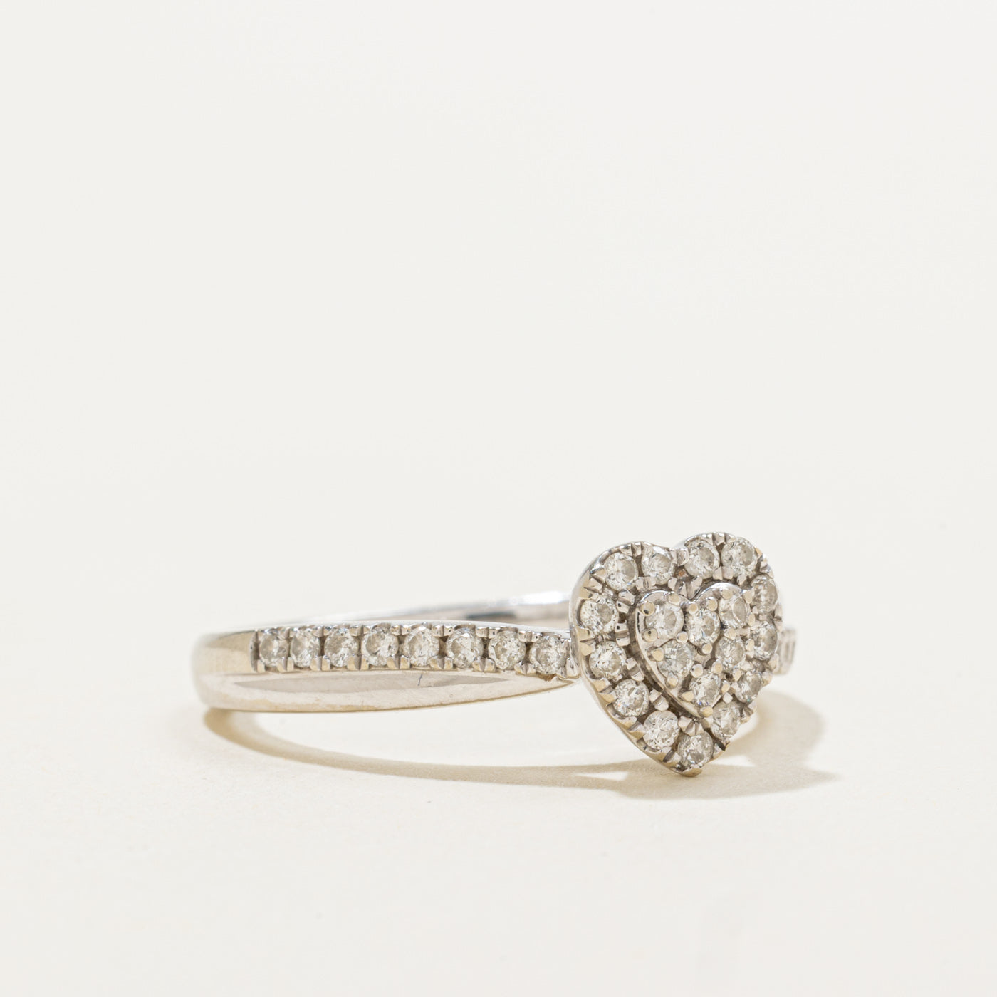10k Diamond Cluster Heart Ring | 0.25ctw | SZ 7