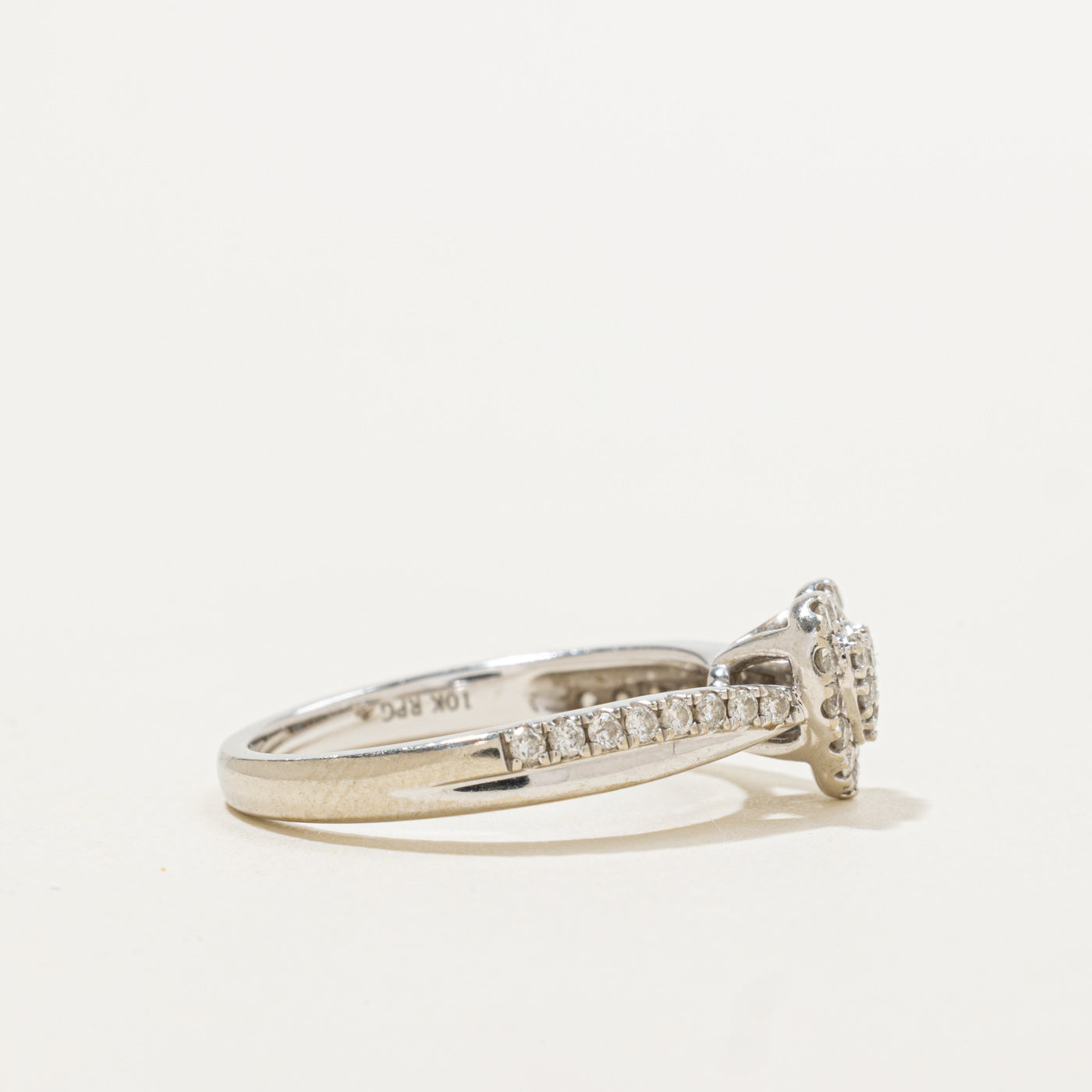 10k Diamond Cluster Heart Ring | 0.25ctw | SZ 7