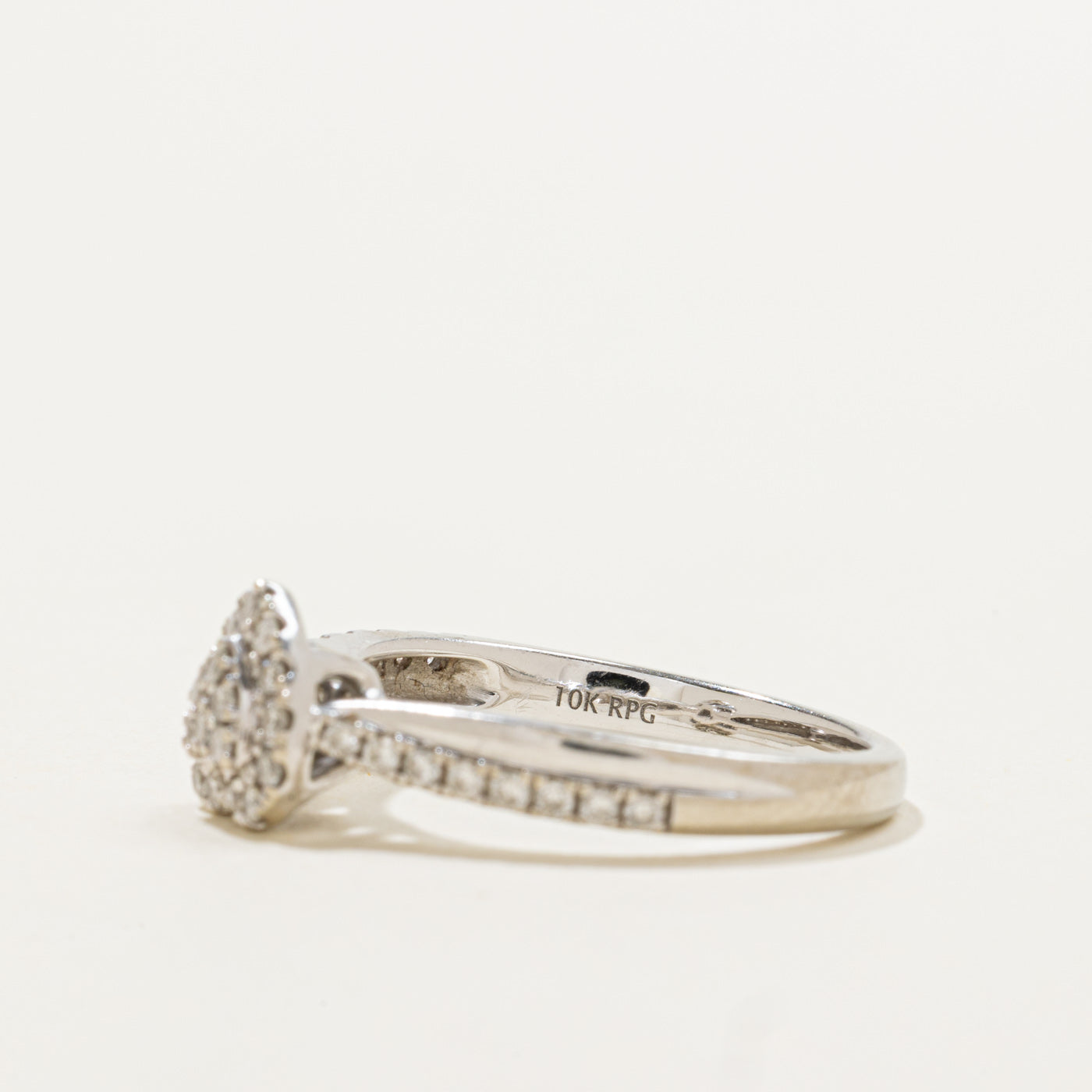10k Diamond Cluster Heart Ring | 0.25ctw | SZ 7