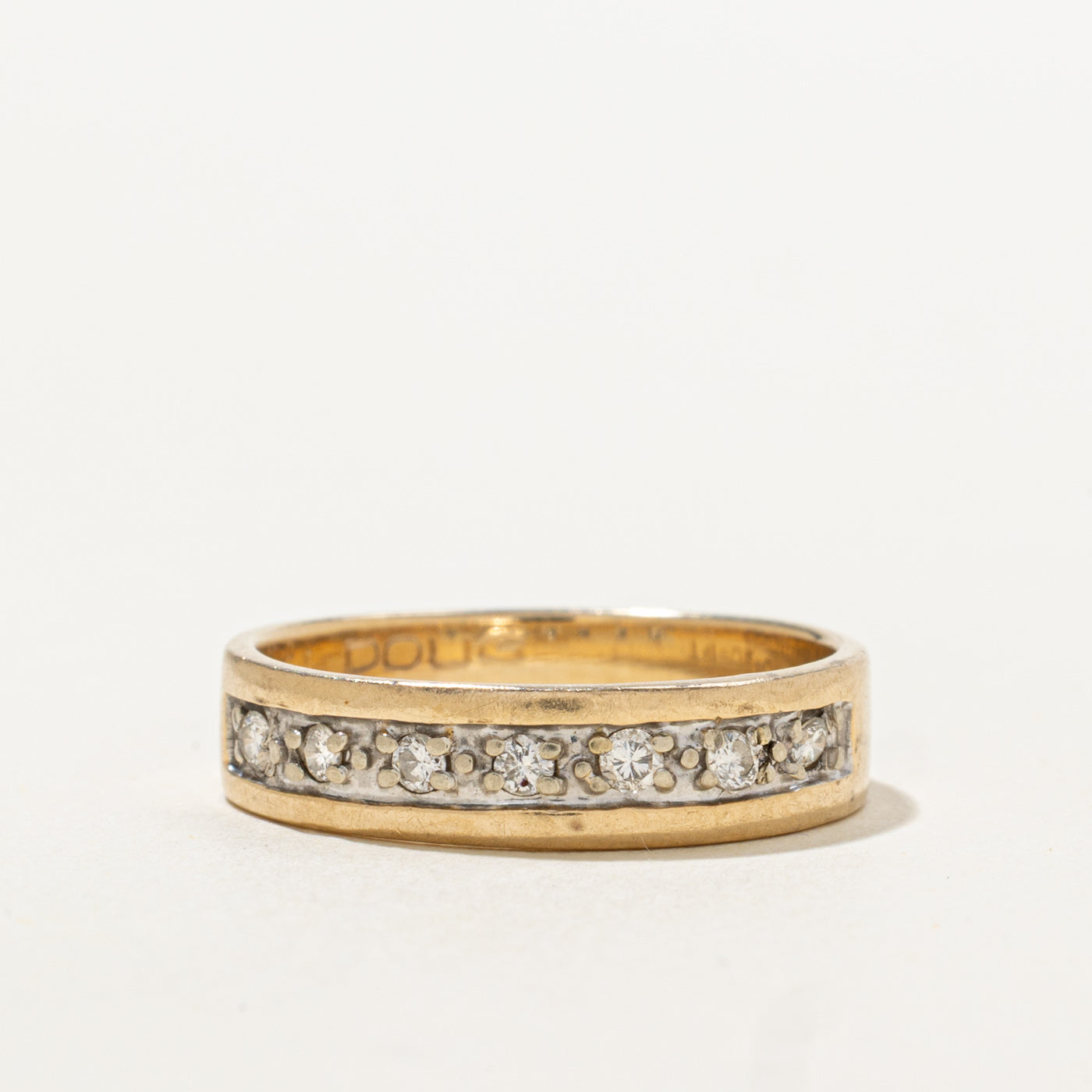 14k Semi Eternity Diamond Band | 0.14ctw | 4.60mm | SZ 5.75