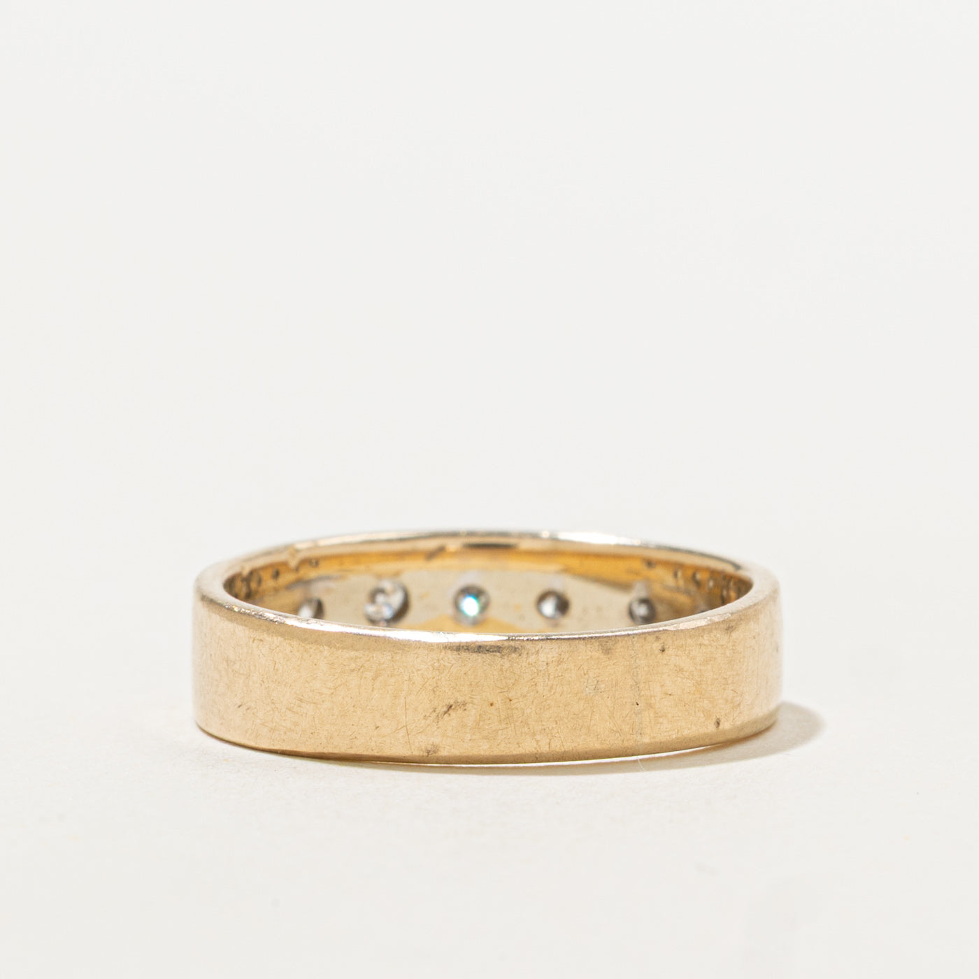 14k Semi Eternity Diamond Band | 0.14ctw | 4.60mm | SZ 5.75