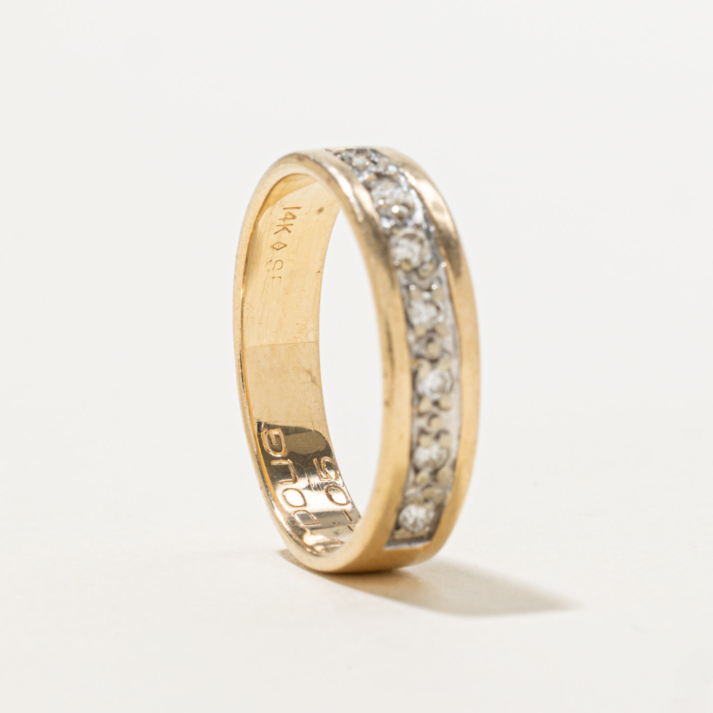 14k Semi Eternity Diamond Band | 0.14ctw | 4.60mm | SZ 5.75