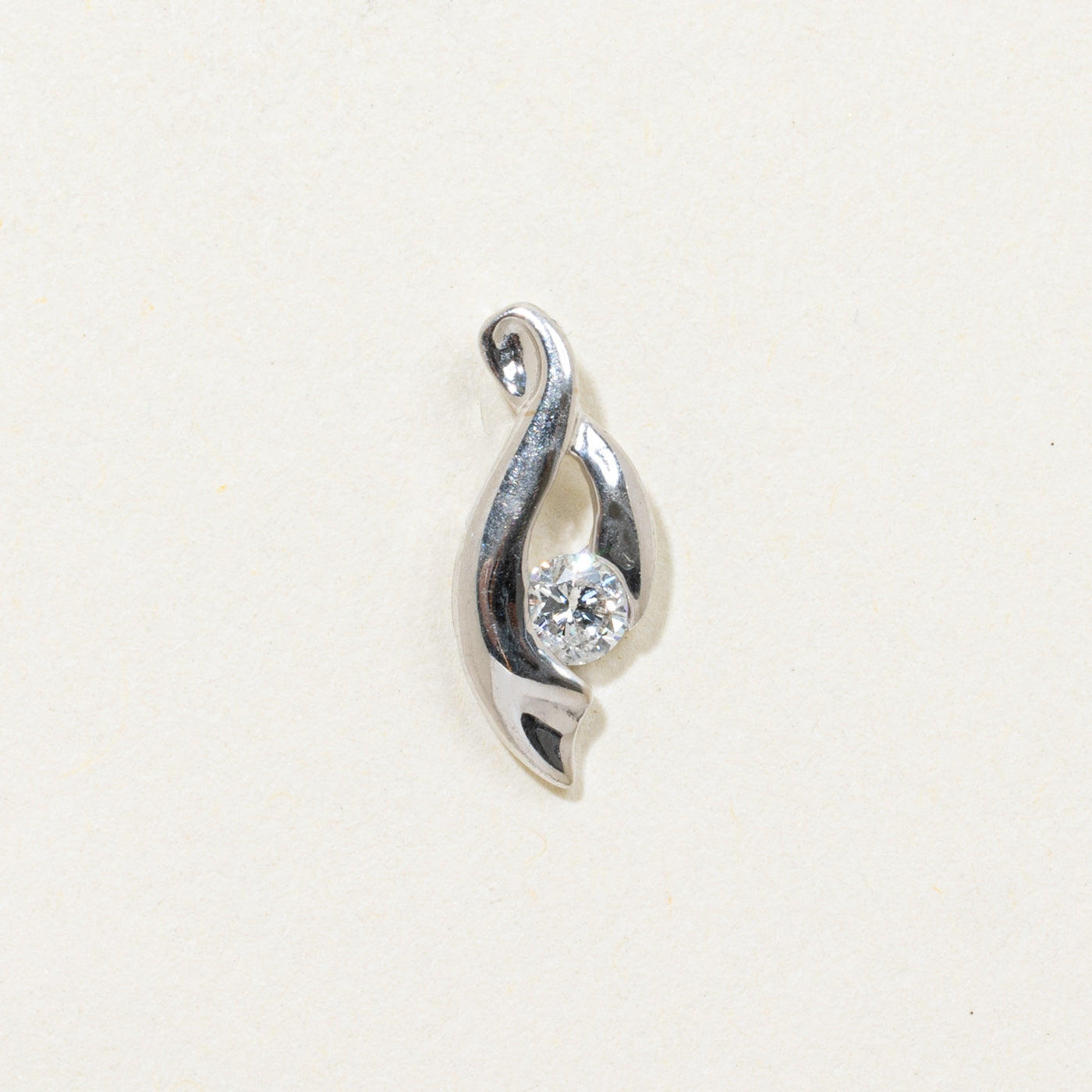 14k Diamond Abstract Pendant | 0.09ctw