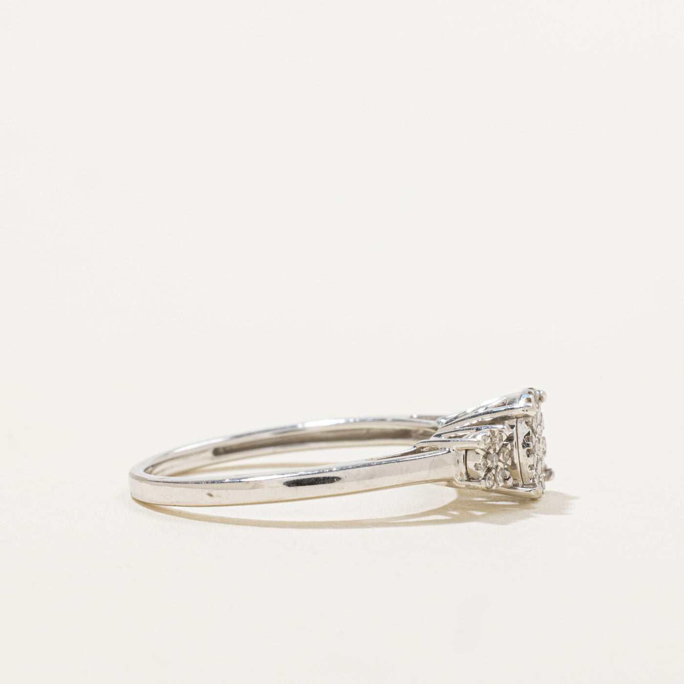 10k Illusion Set Diamond Ring | 0.10ctw | SZ 6.75
