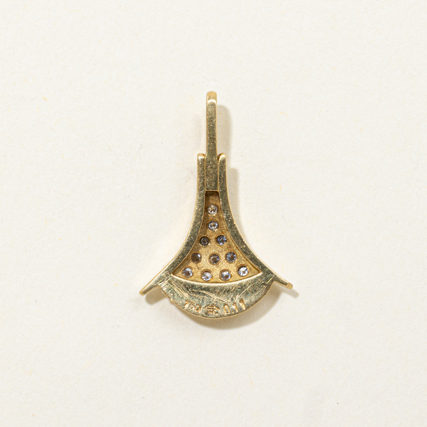 18k Diamond Geometric Pendant | 0.11ctw