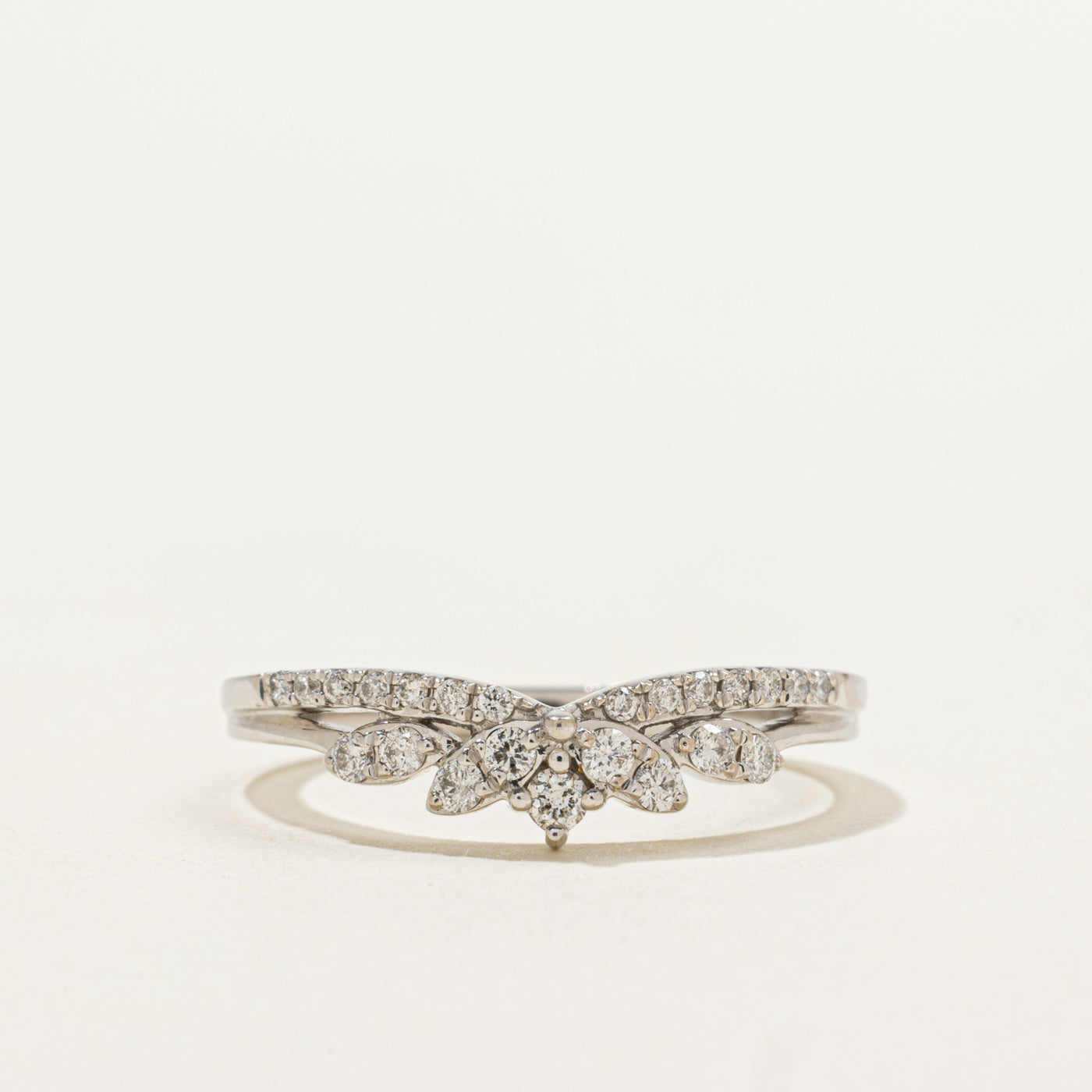 10k Diamond Cluster Contour Ring | 0.20ctw | SZ 6.5