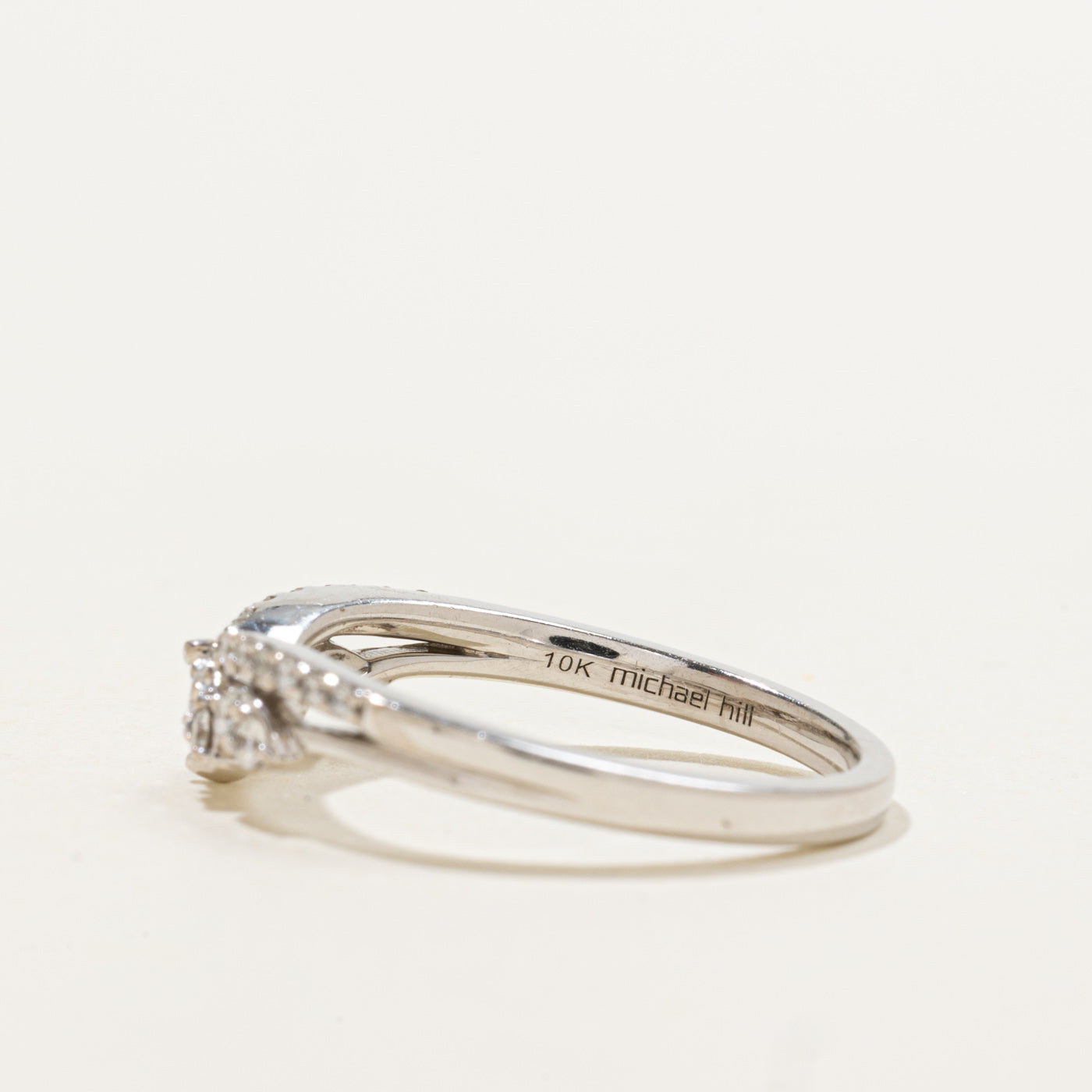 10k Diamond Cluster Contour Ring | 0.20ctw | SZ 6.5