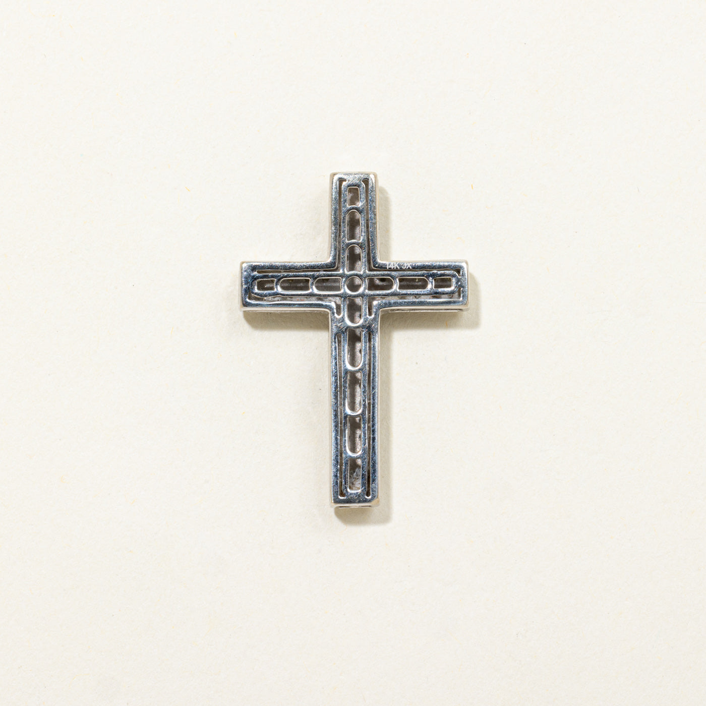 14k Pavé Set Diamond Cross Pendant | 0.20ctw