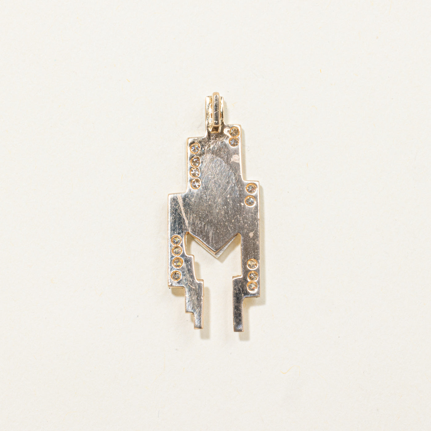 14k Diamond Abstract Geometric Pendant | 0.15ctw