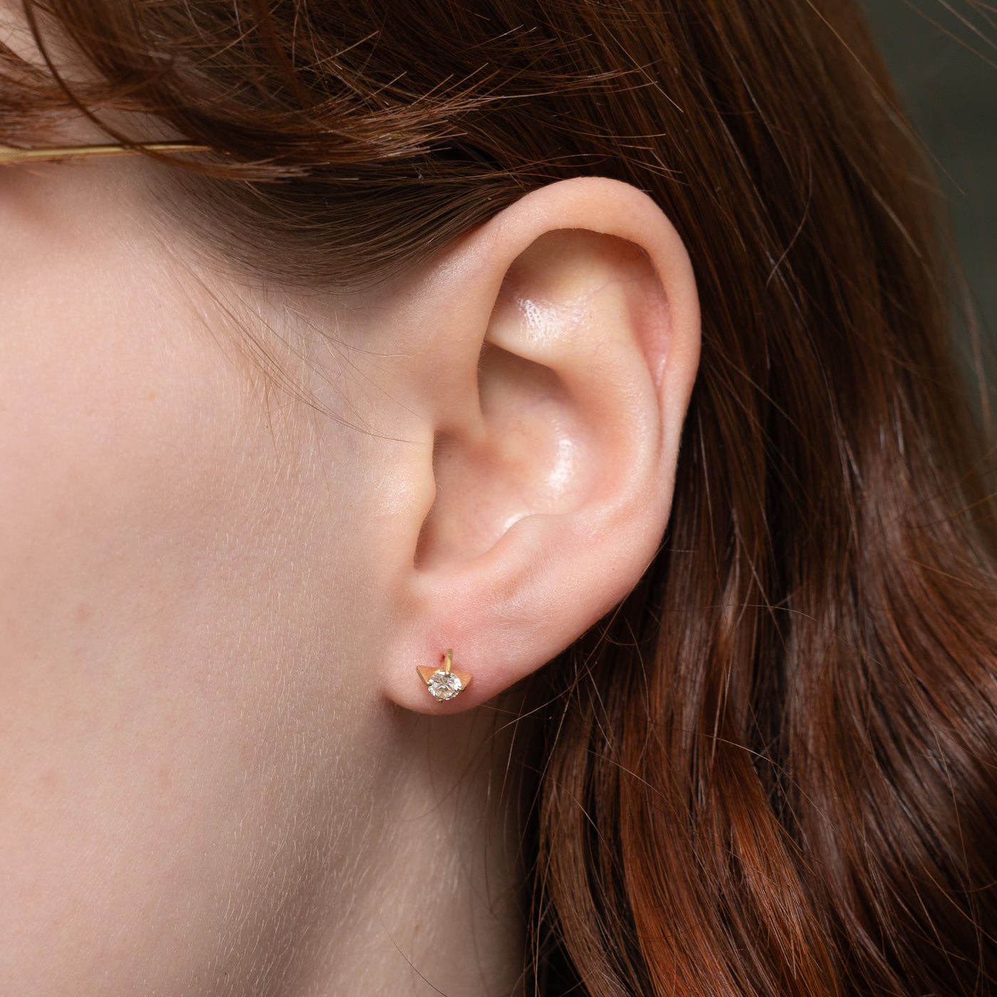 14k Solitaire Diamond Stud Earrings | 0.30ctw