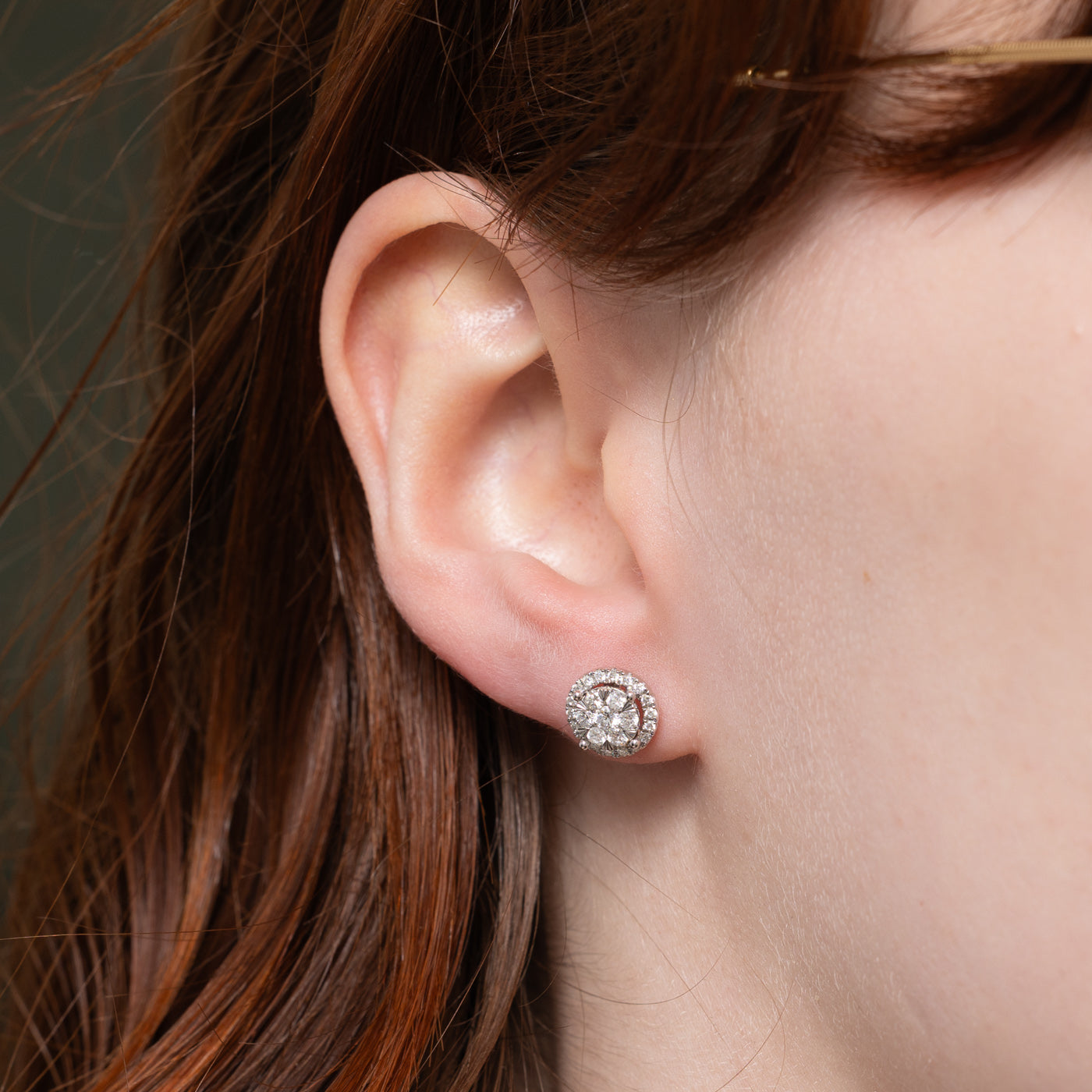 ‘Effy’ 14k Diamond Cluster Halo Stud Earrings | 0.54ctw