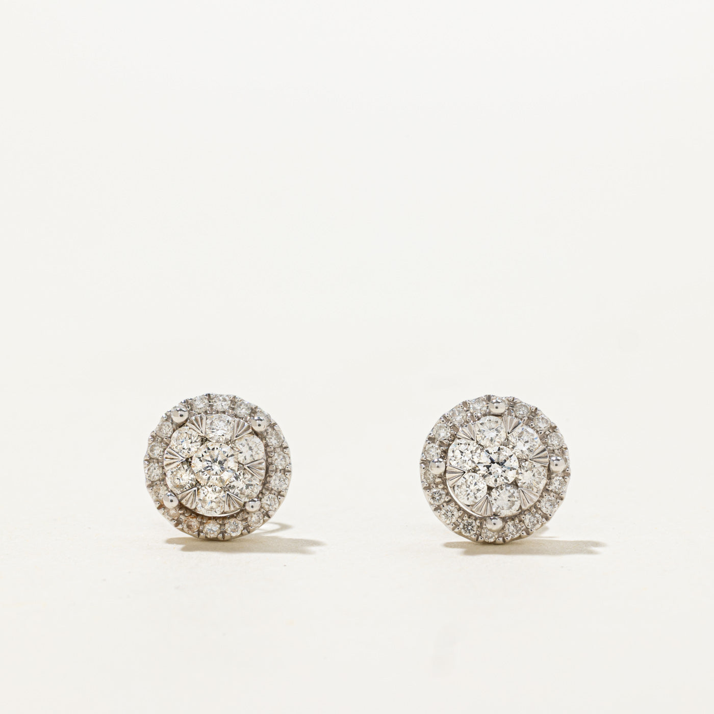 ‘Effy’ 14k Diamond Cluster Halo Stud Earrings | 0.54ctw