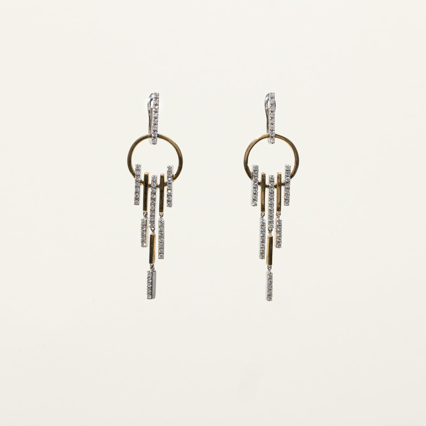 14k Diamond Geometric Chandelier Earrings | 0.96ctw