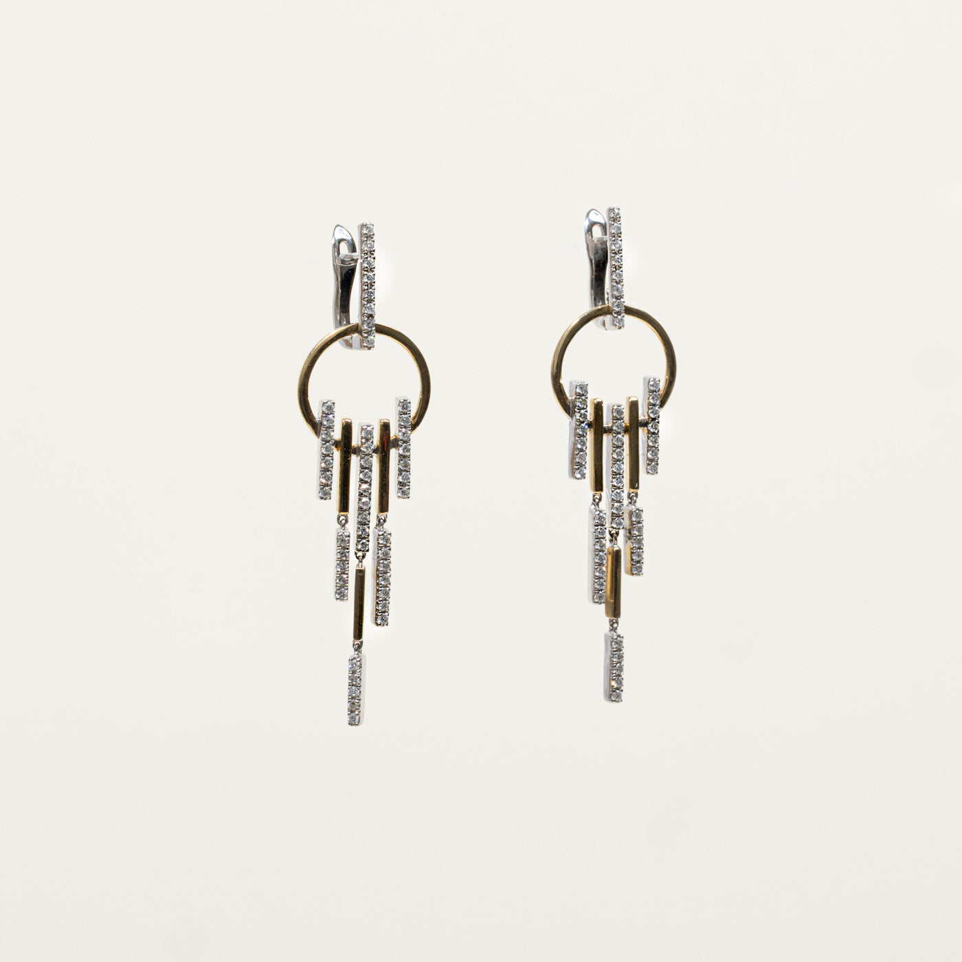14k Diamond Geometric Chandelier Earrings | 0.96ctw
