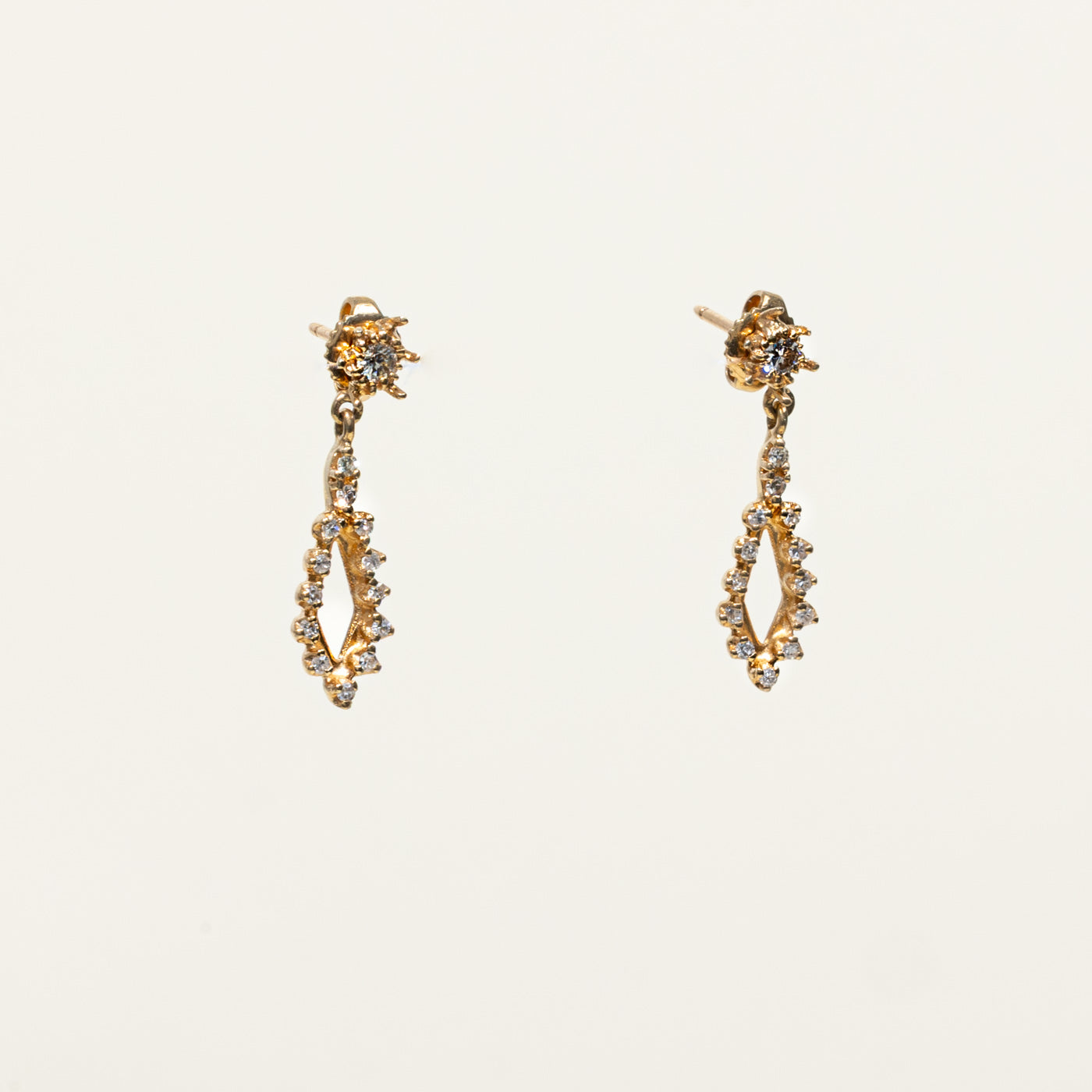 14k Diamond Marquise Drop Earrings | 0.30ctw