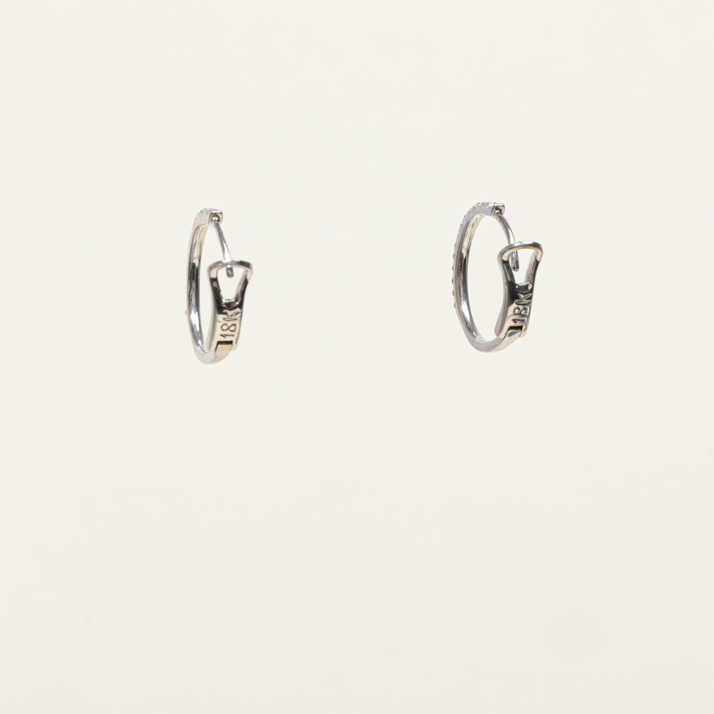 18k Diamond Huggie Earrings | 0.14ctw