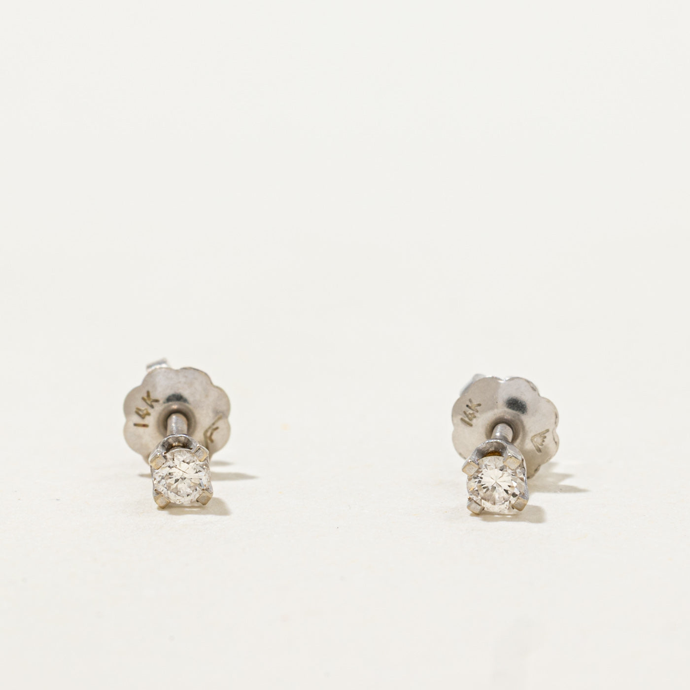 14k Diamond Petite Stud Earrings | 0.09ctw