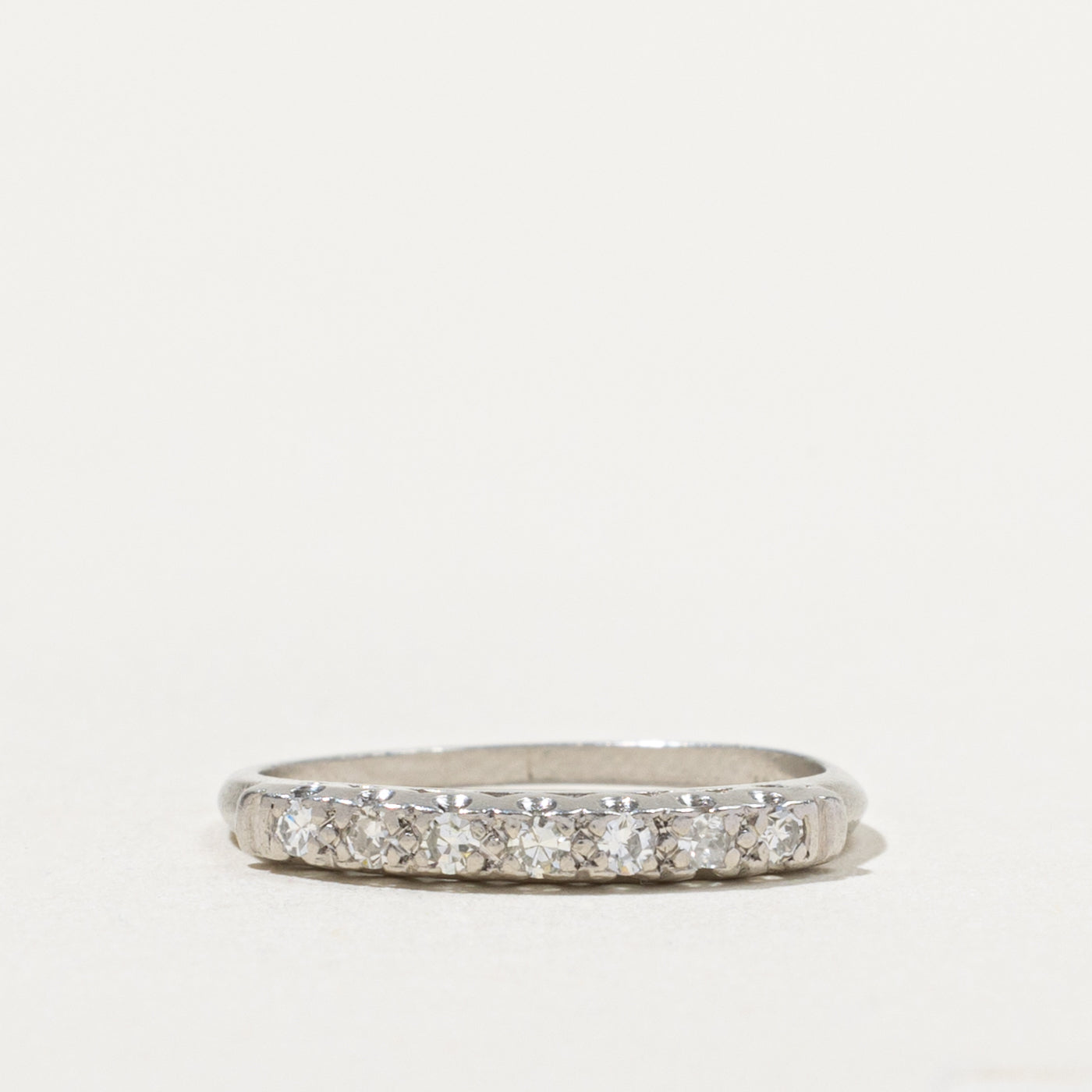 Platinum Seven Stone Diamond Band | SZ 5.25