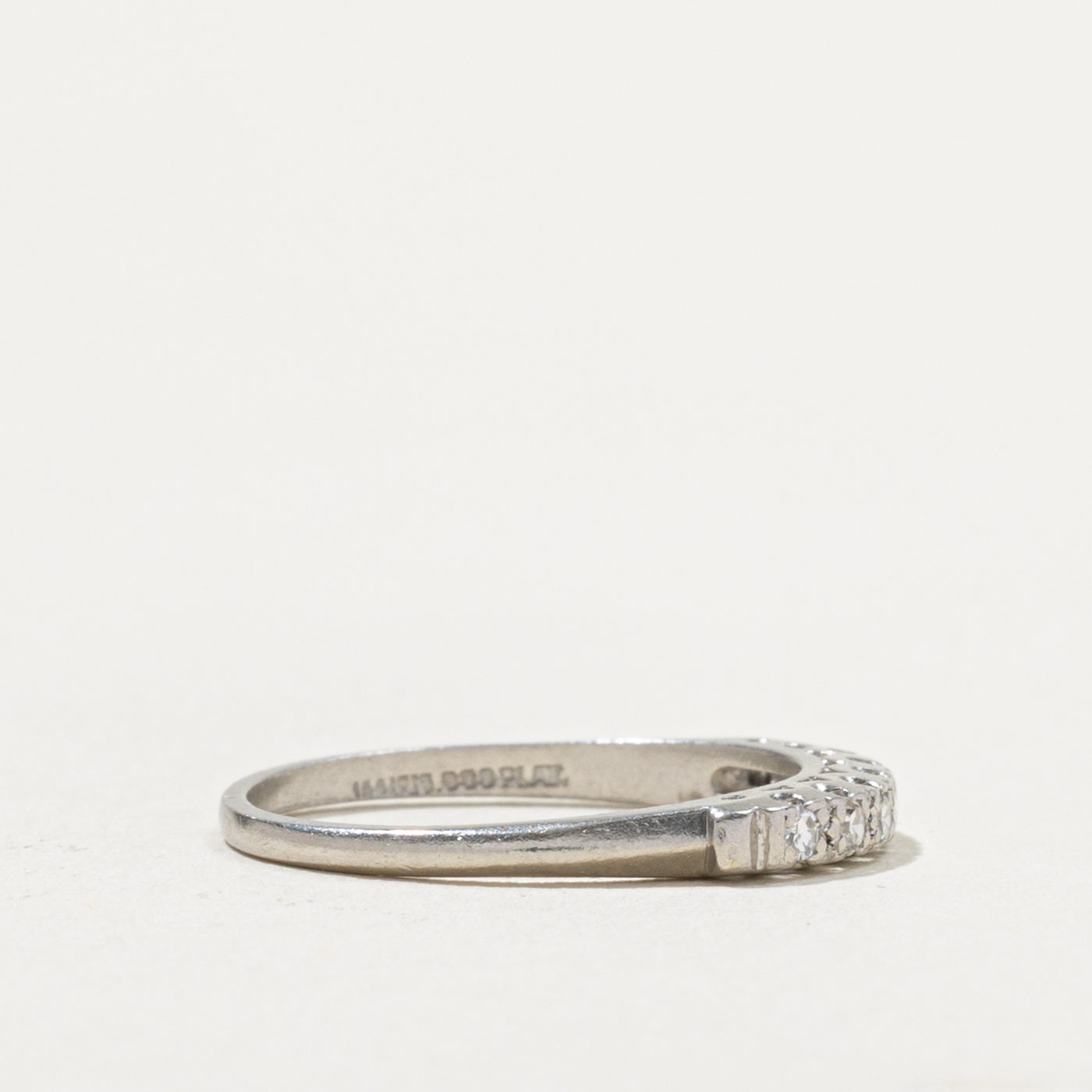 Platinum Seven Stone Diamond Band | SZ 5.25