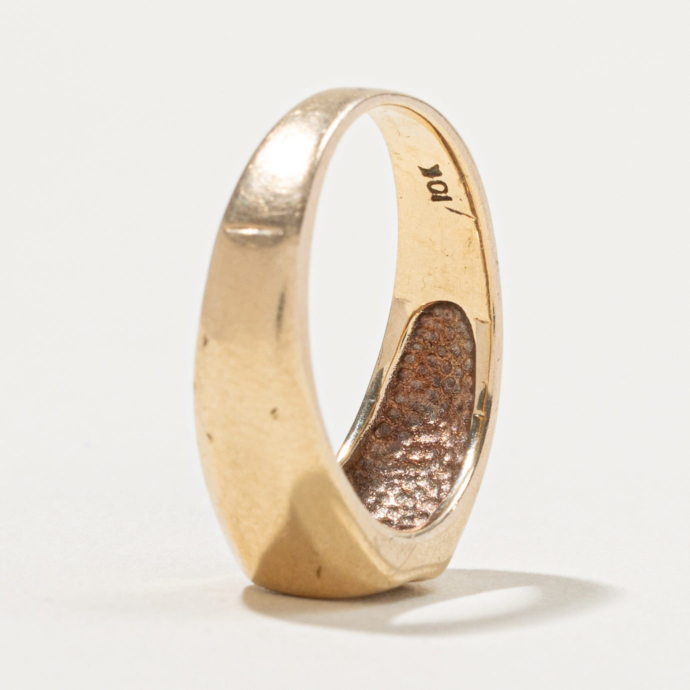 10k Inset Diamond Signet Ring | SZ 8.25