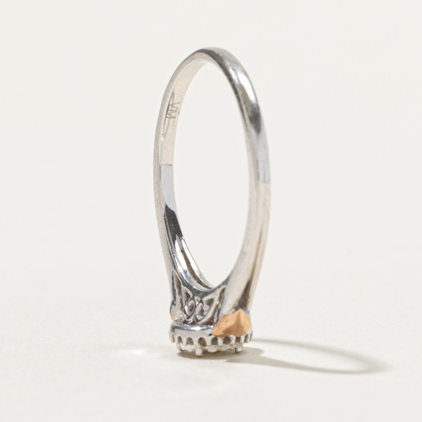 10k Illusion Set Diamond Halo Heart Accented Ring | SZ 6.75