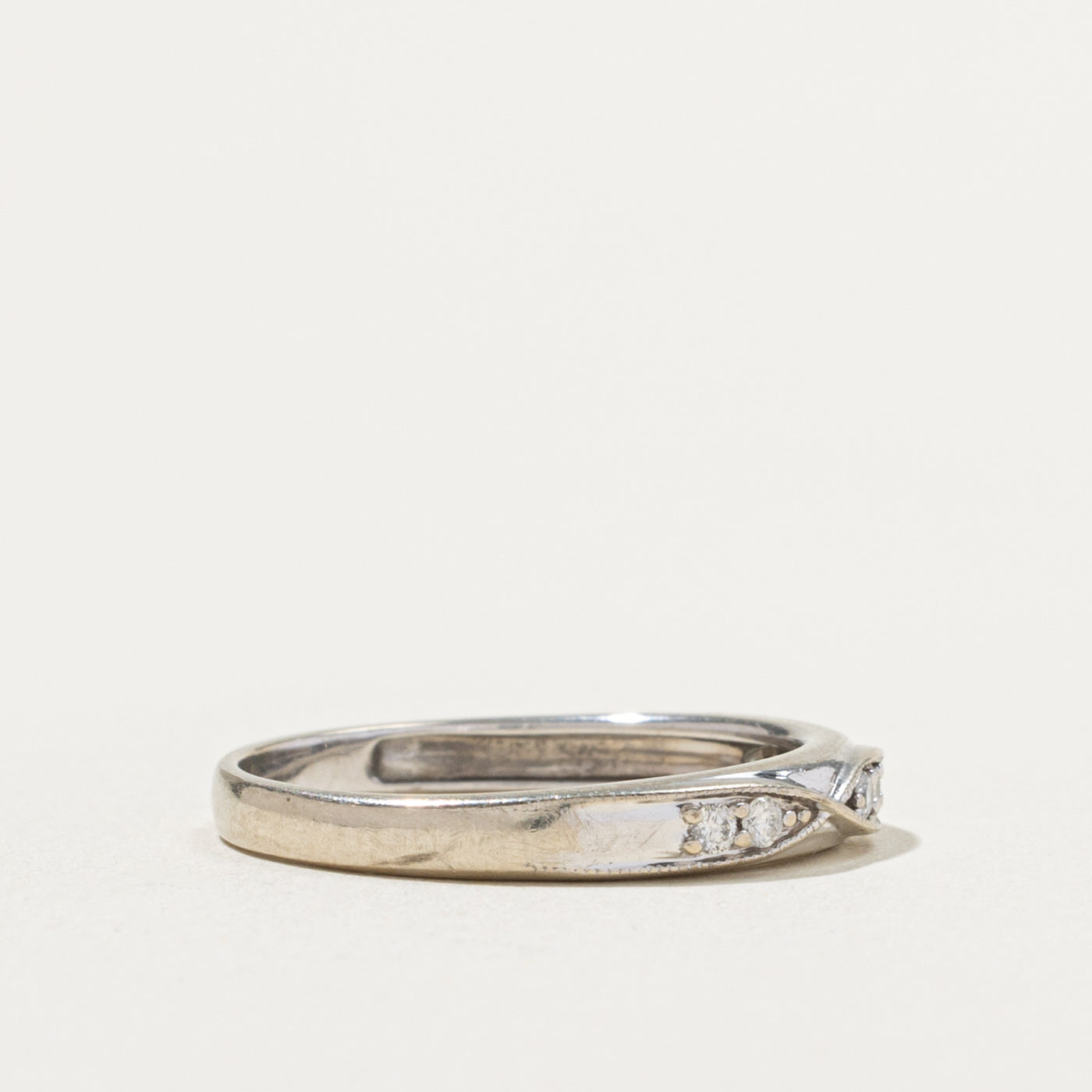 10k Diamond Marquise Patterned Band | SZ 7.5