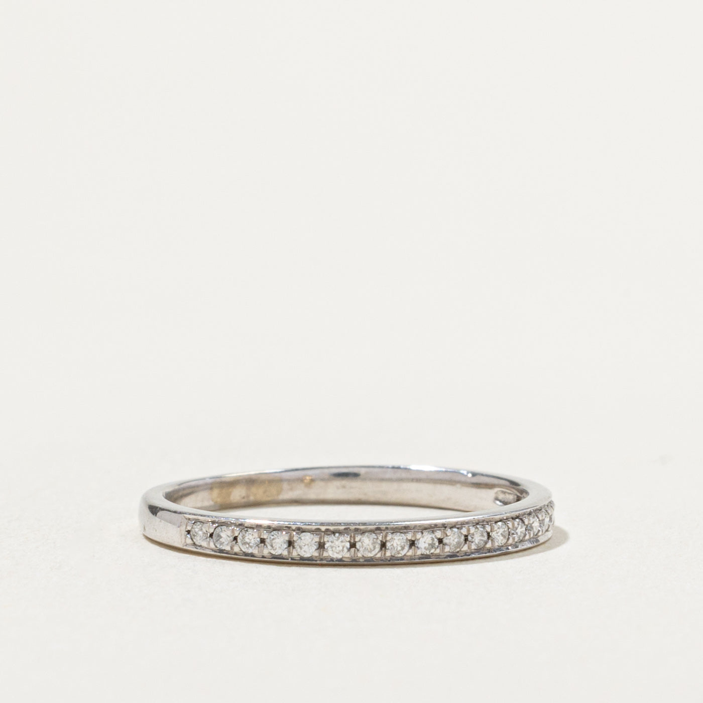 10k Semi Eternity Round Brilliant Cut Diamond Band | SZ 5.75