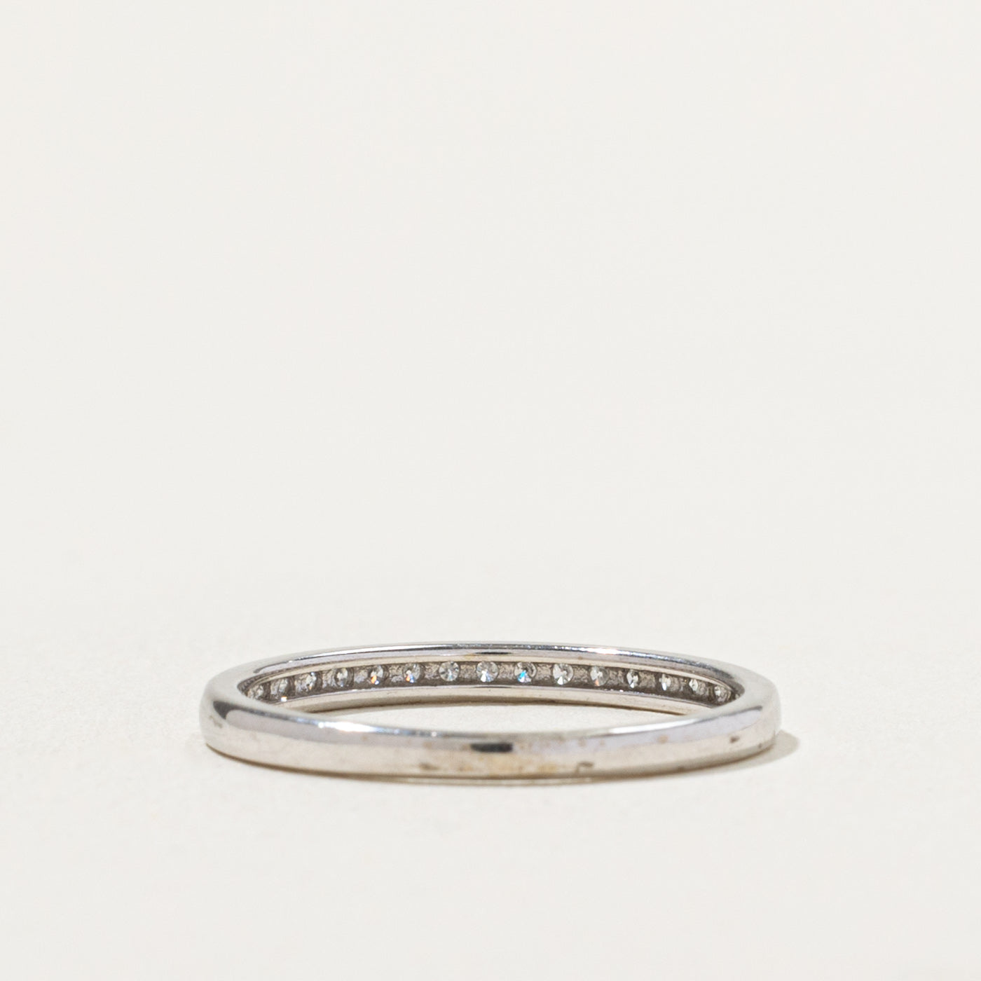 10k Semi Eternity Round Brilliant Cut Diamond Band | SZ 5.75