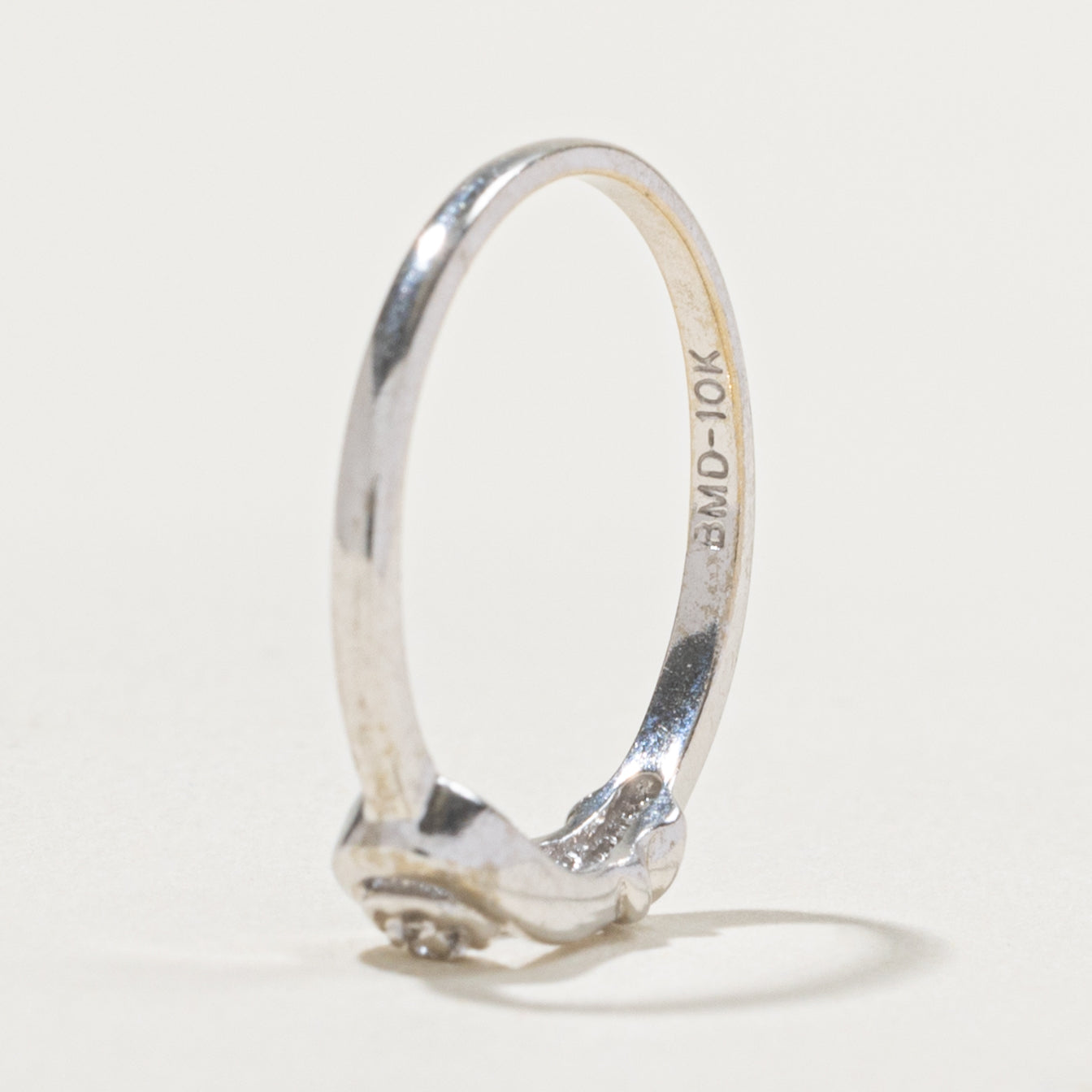 10k Diamond Buckle Ring | SZ 6.25